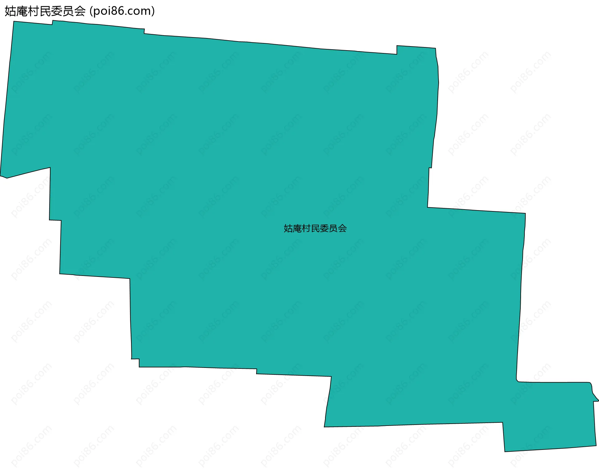 姑庵村民委员会边界地图