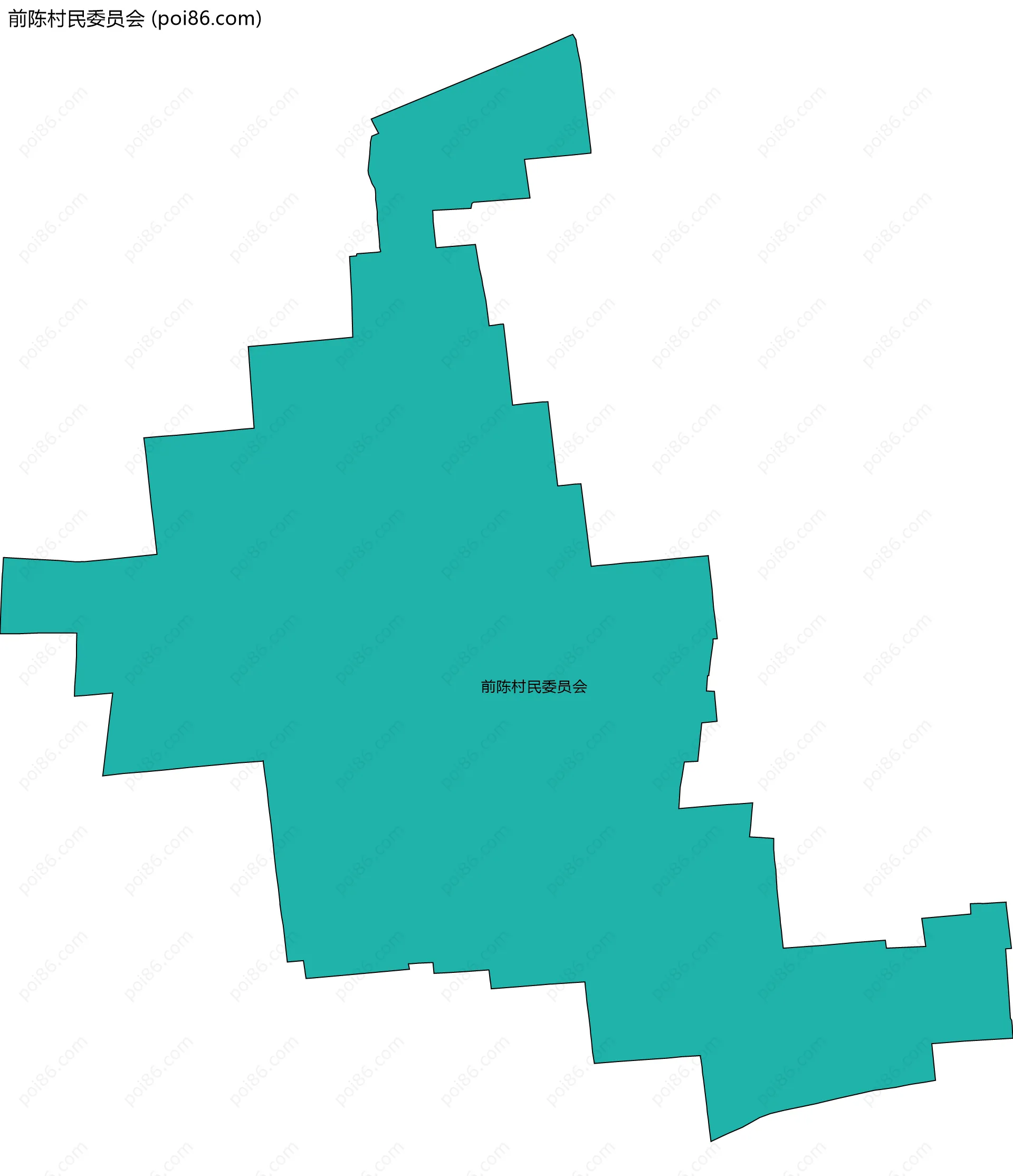 前陈村民委员会边界地图