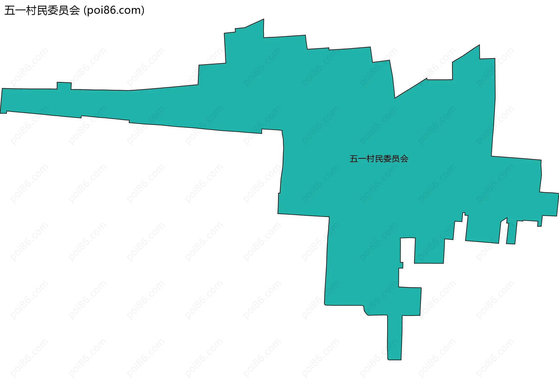 五一村民委员会边界地图