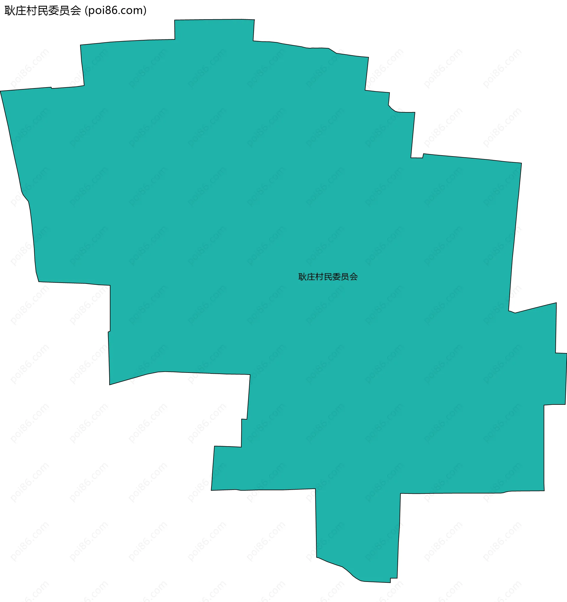 耿庄村民委员会边界地图