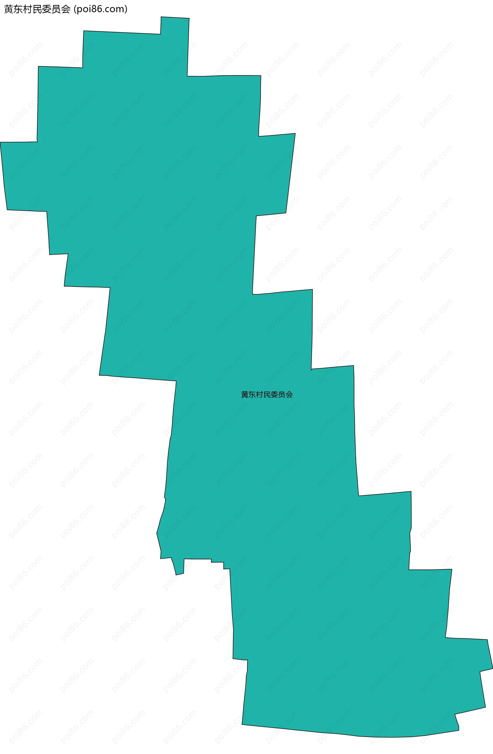 黄东村民委员会边界地图