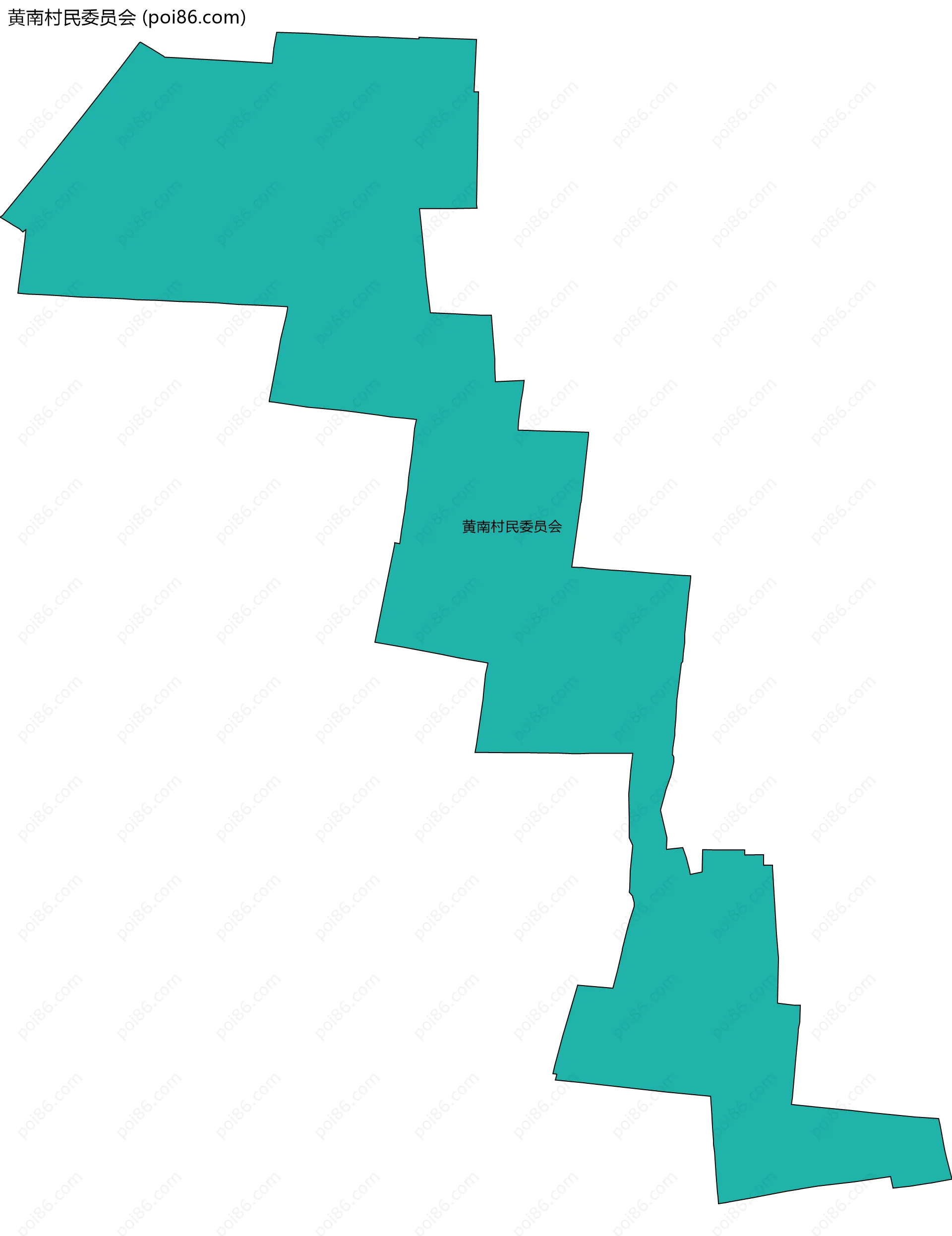 黄南村民委员会边界地图