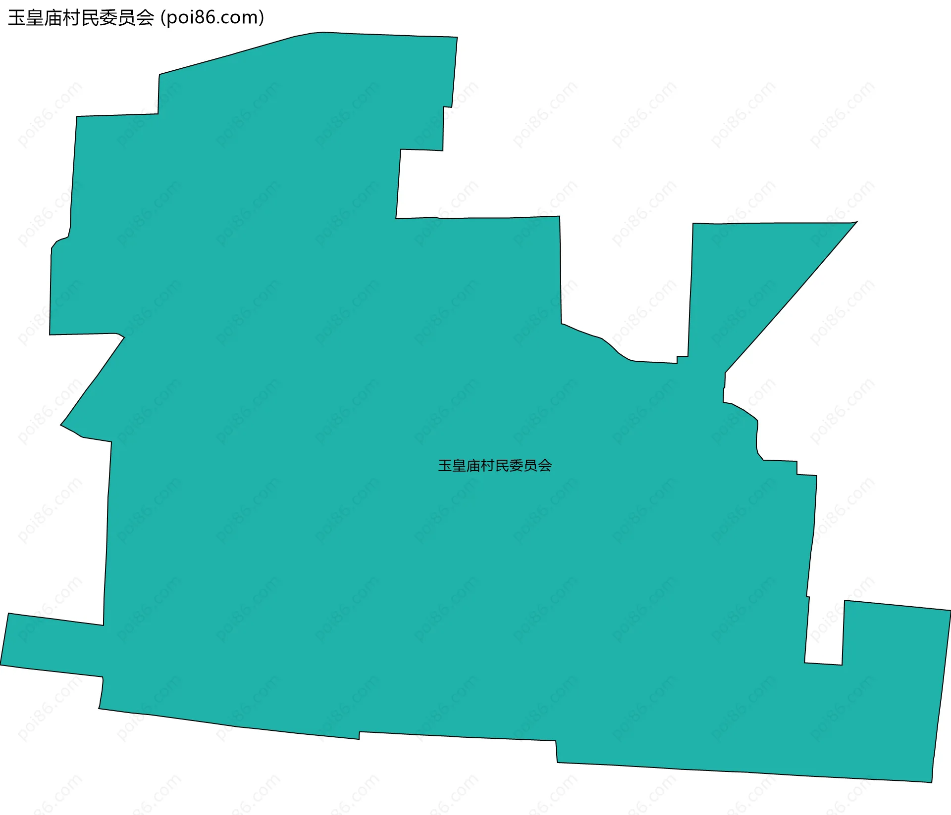 玉皇庙村民委员会边界地图