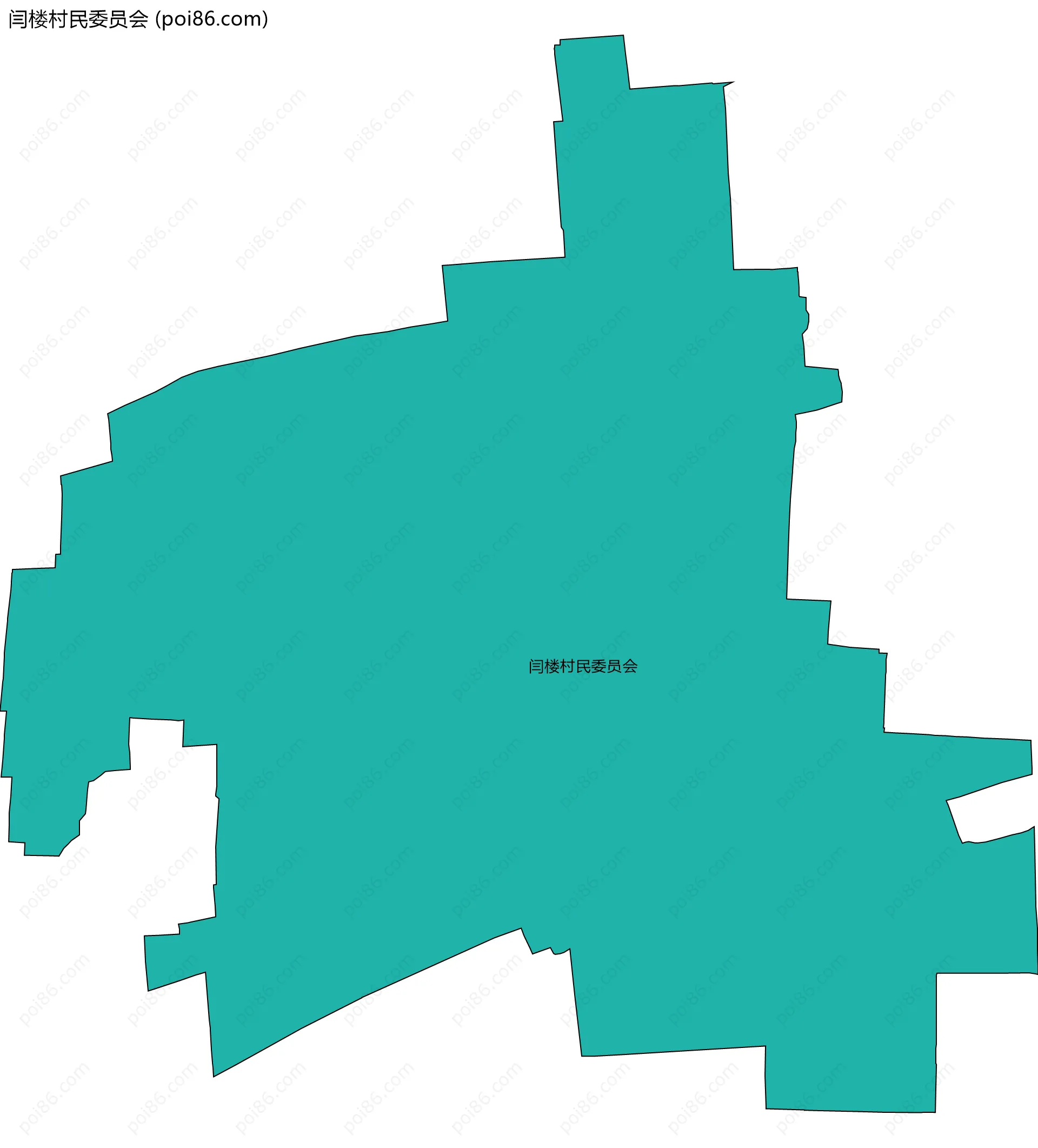 闫楼村民委员会边界地图