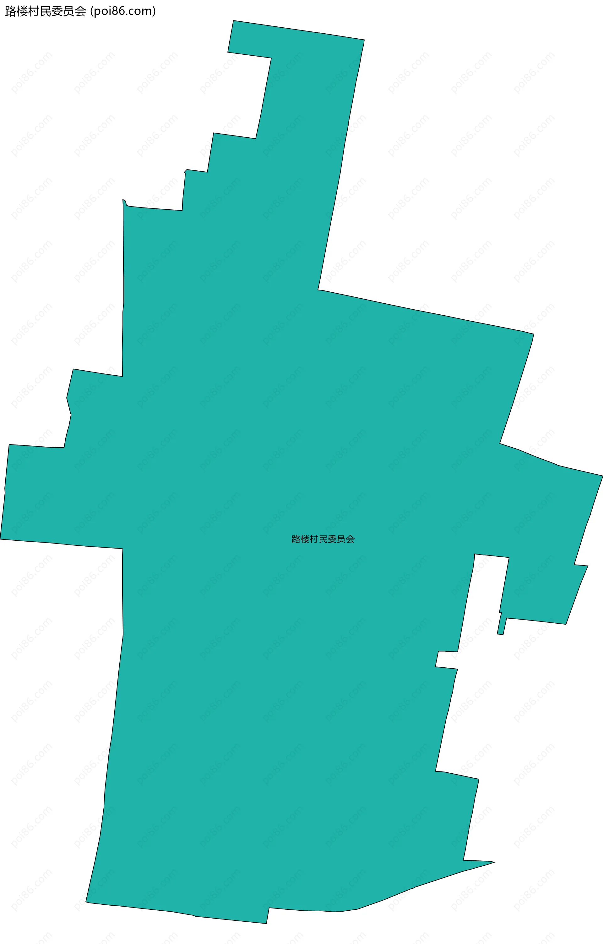 路楼村民委员会边界地图