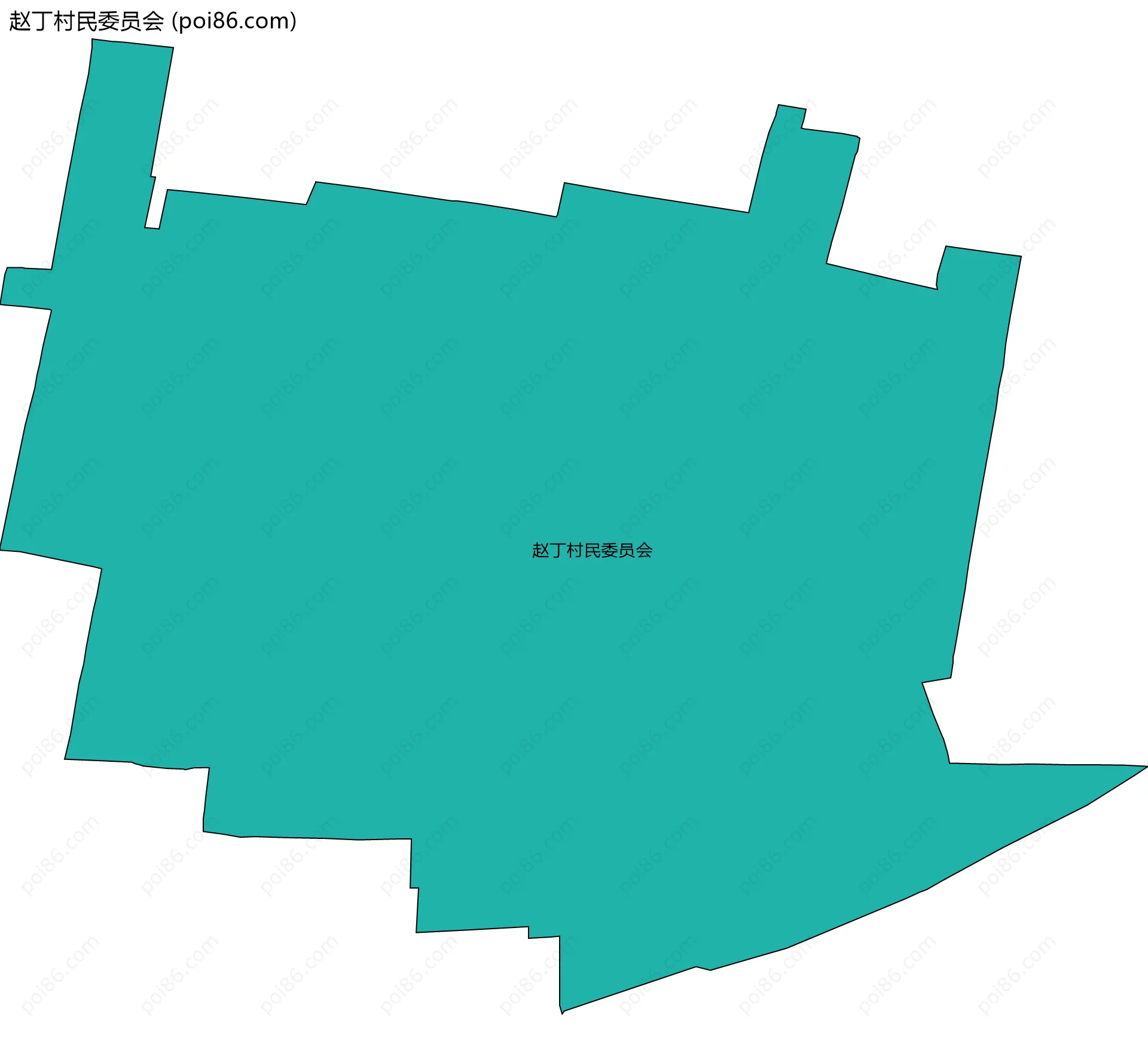 赵丁村民委员会边界地图