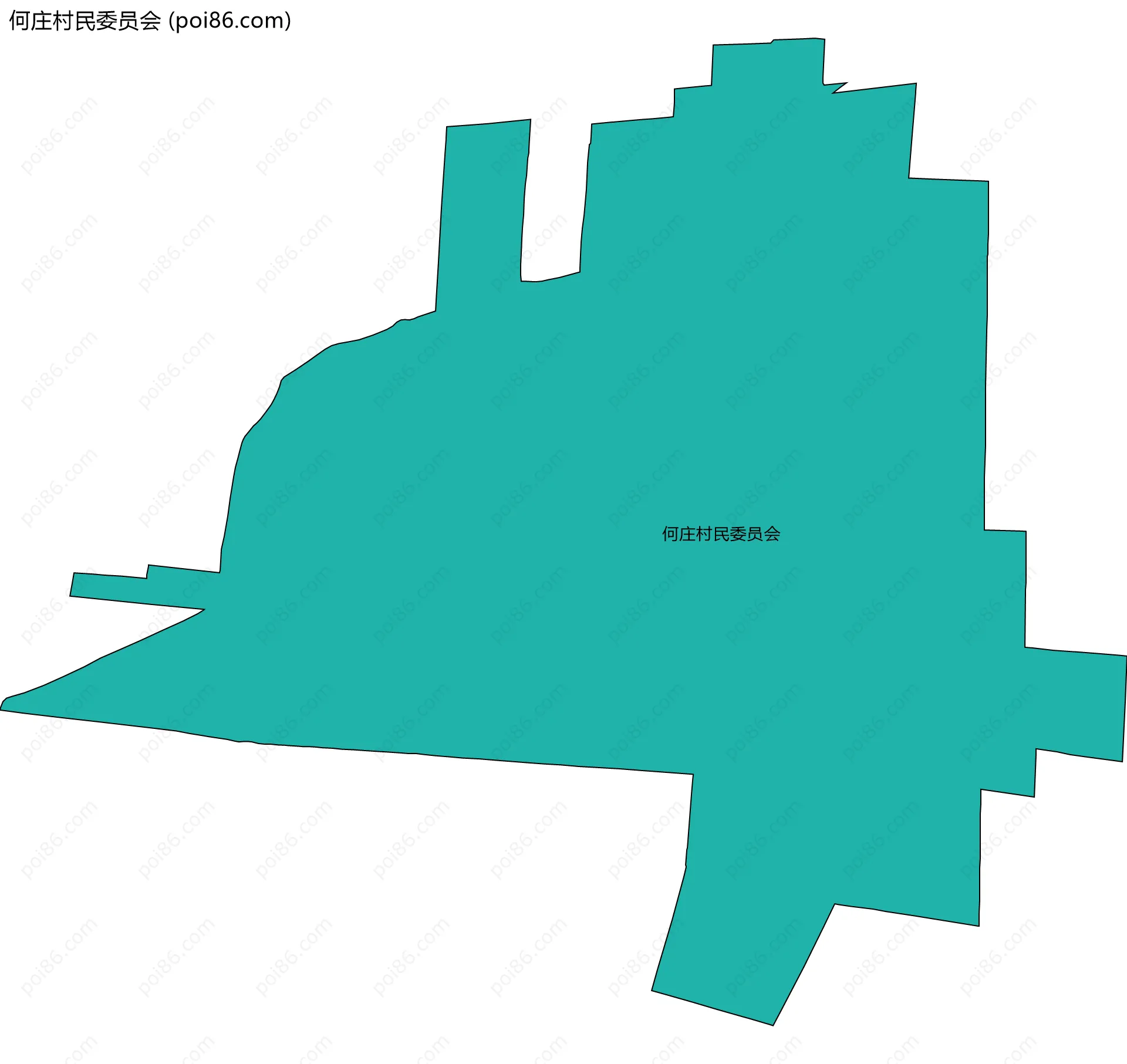何庄村民委员会边界地图