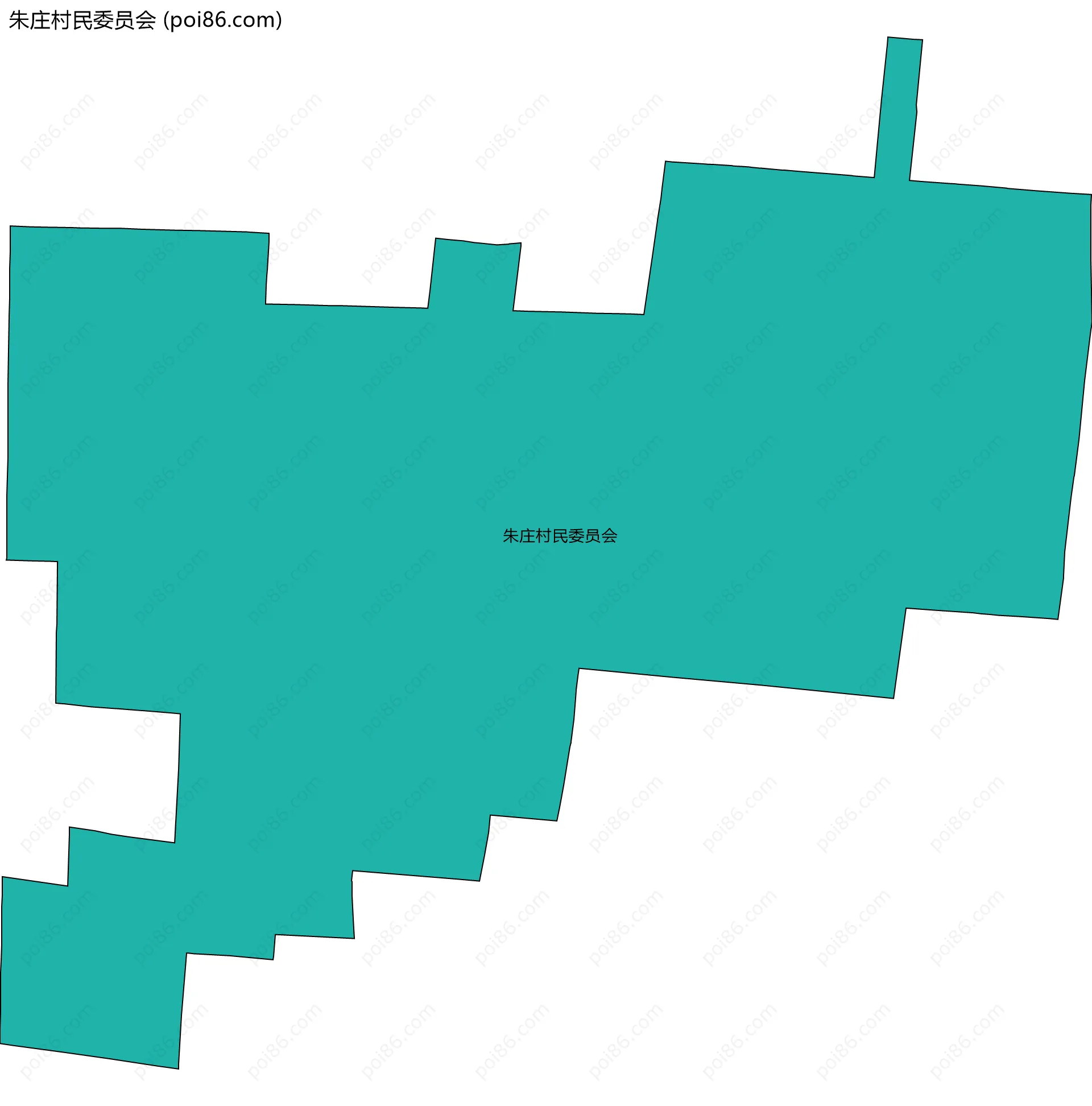 朱庄村民委员会边界地图