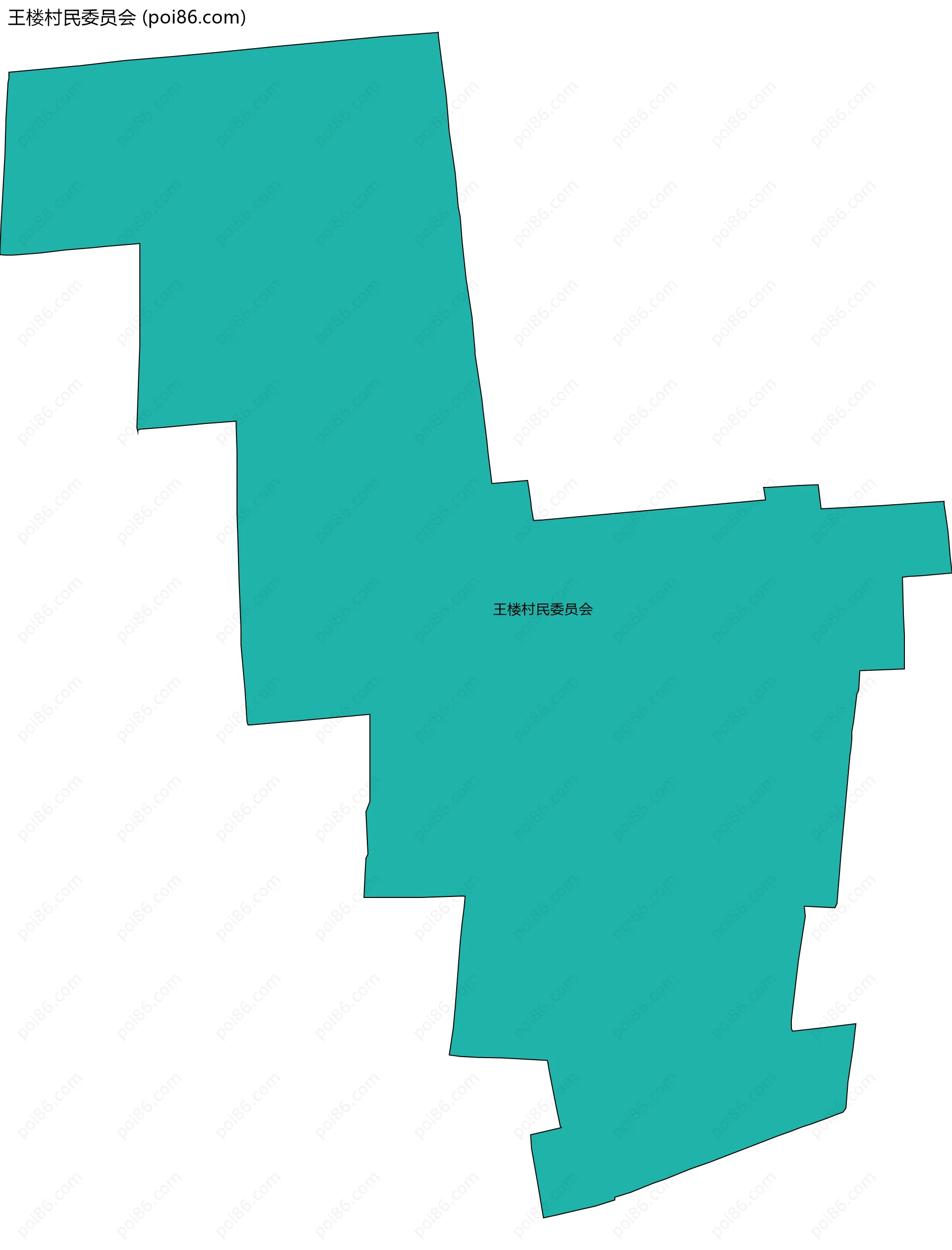 王楼村民委员会边界地图