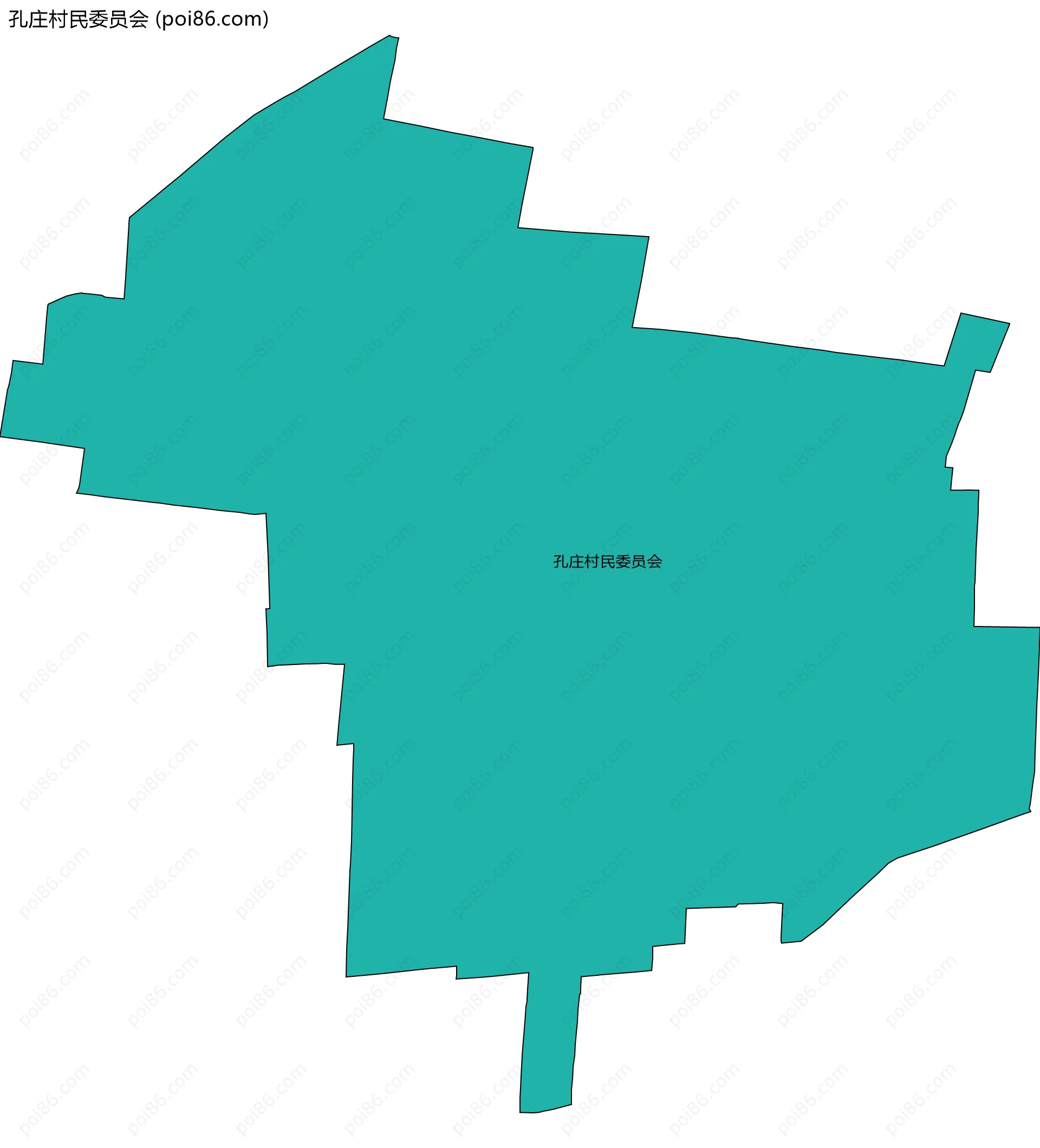 孔庄村民委员会边界地图