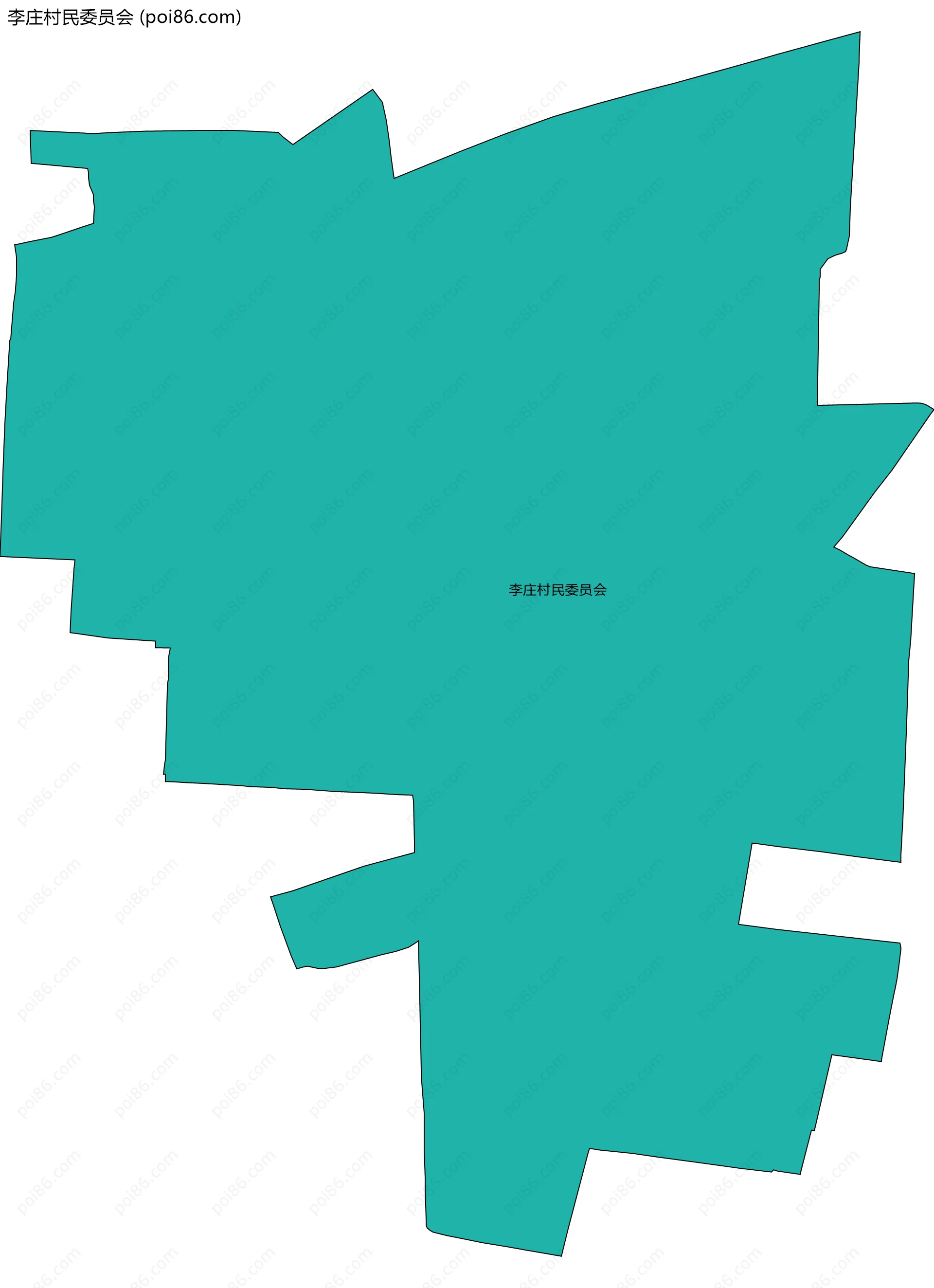 李庄村民委员会边界地图