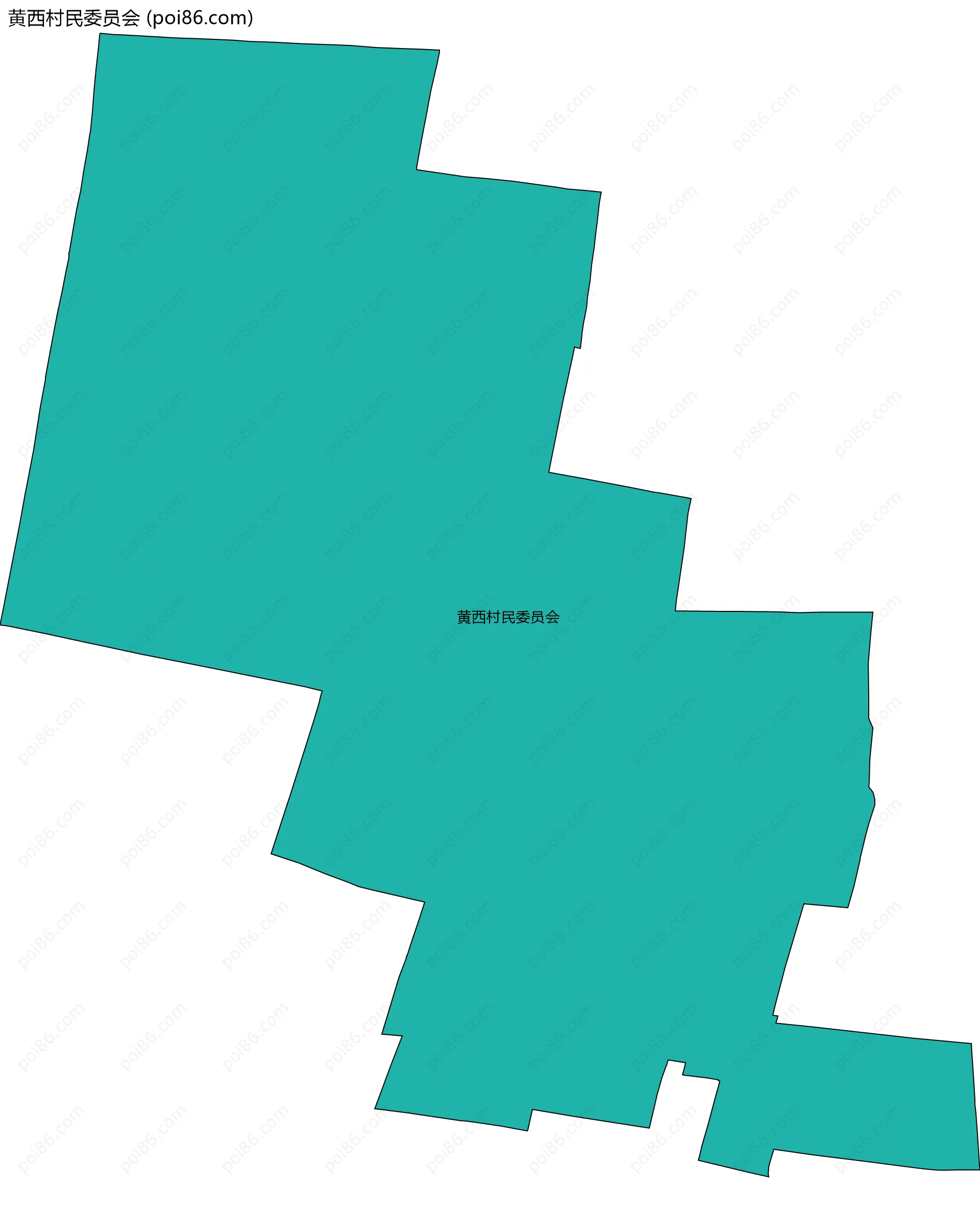 黄西村民委员会边界地图