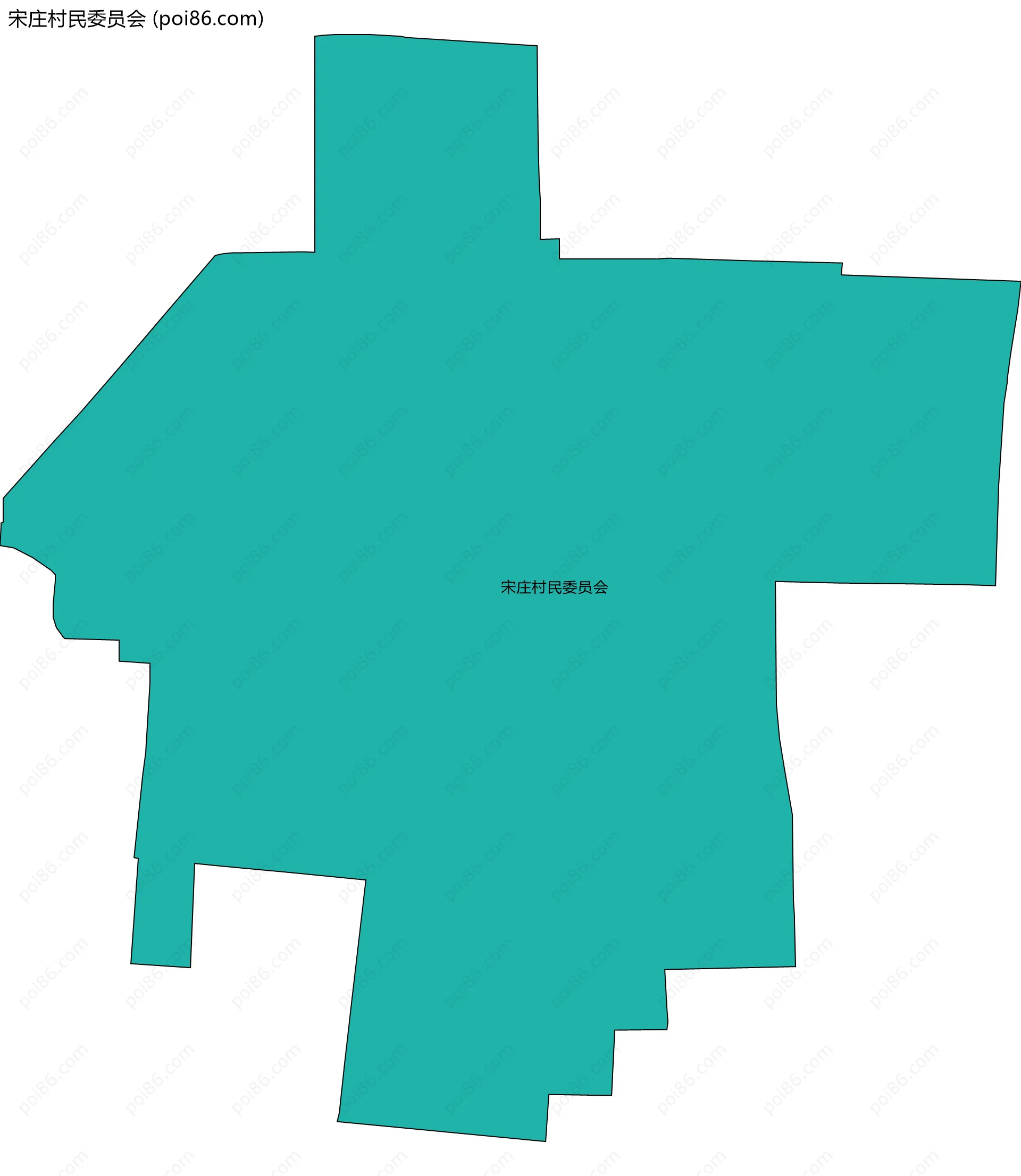 宋庄村民委员会边界地图