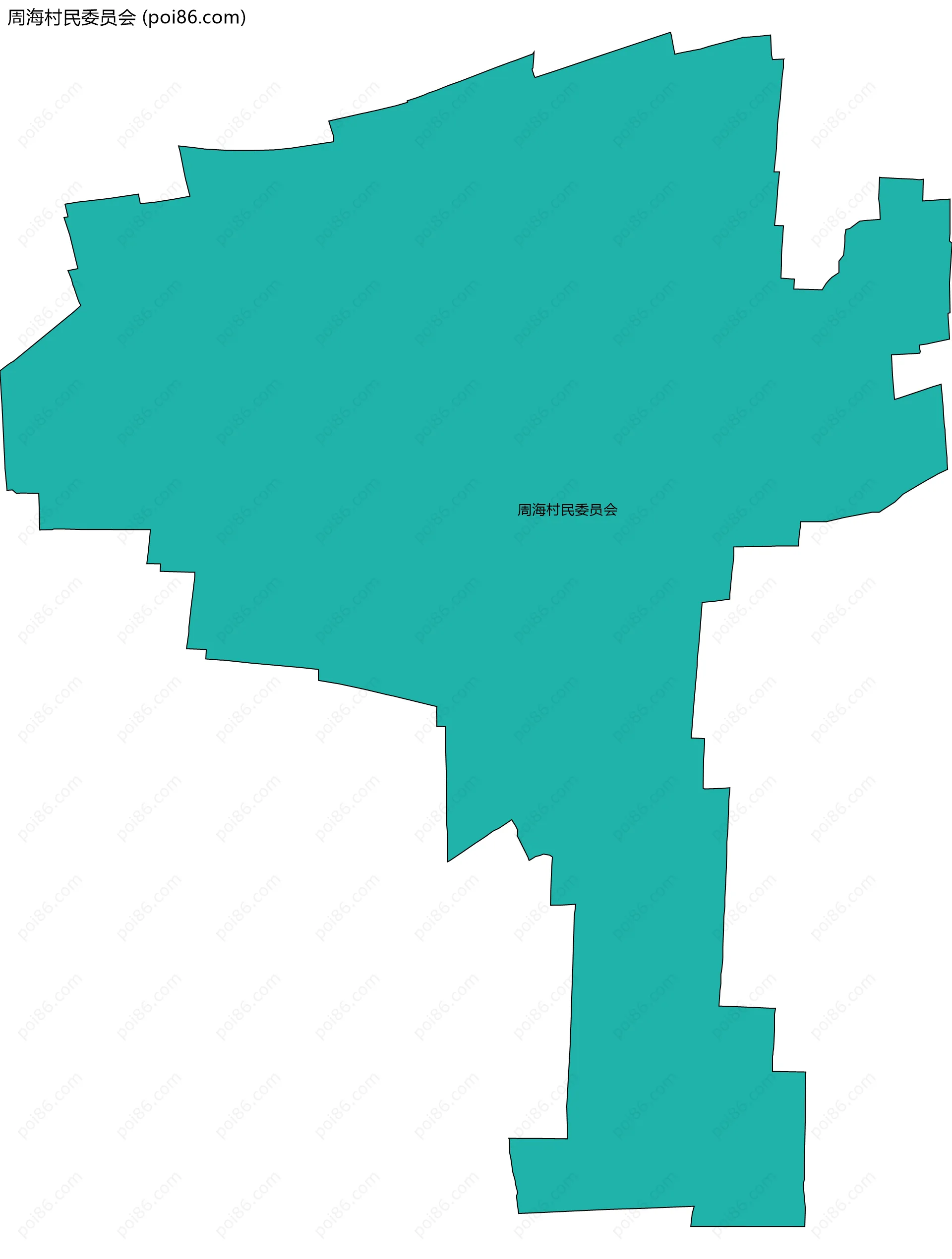 周海村民委员会边界地图