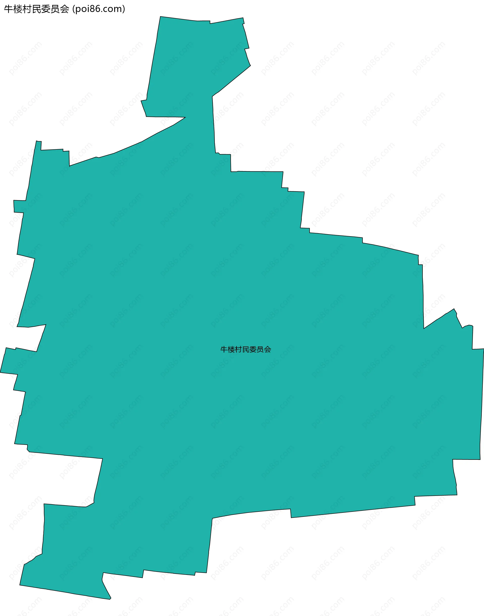 牛楼村民委员会边界地图