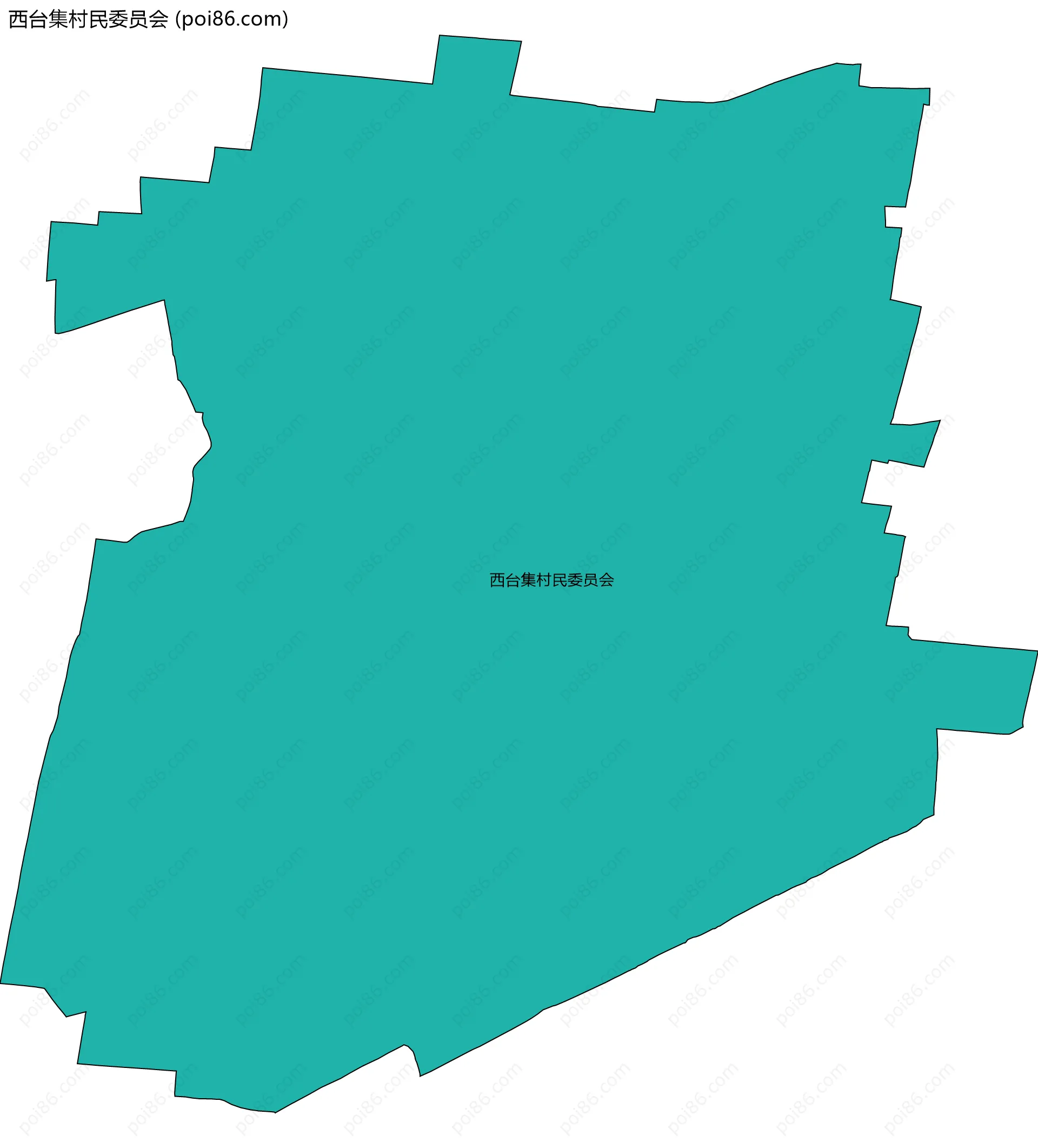 西台集村民委员会边界地图