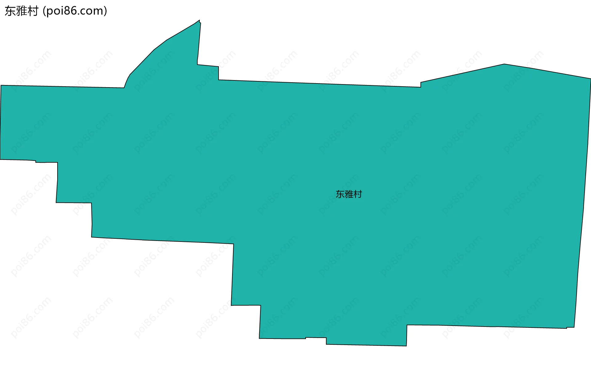 东雅村边界地图