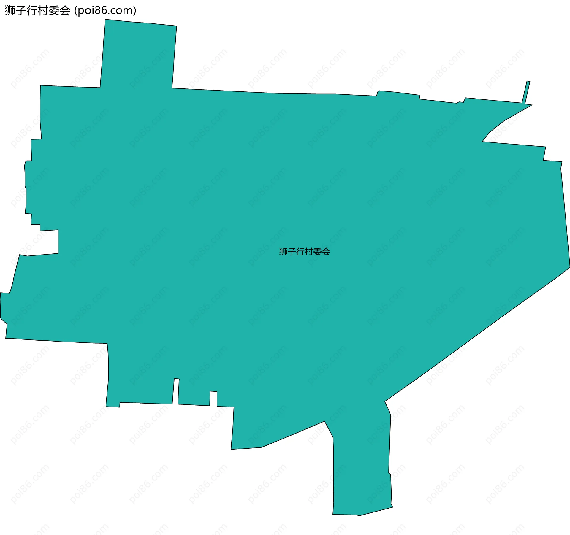 狮子行村委会边界地图