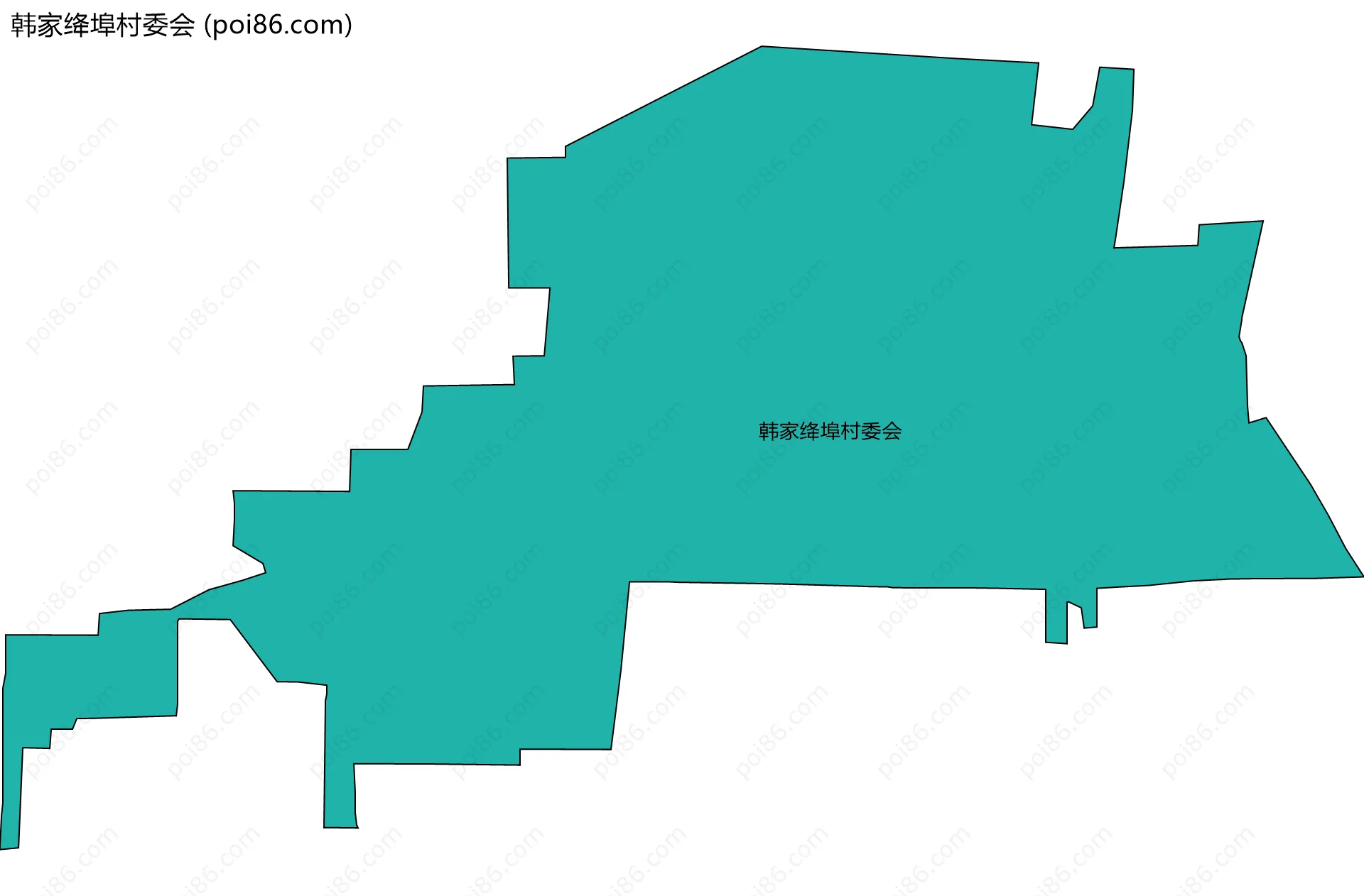 韩家绛埠村委会边界地图