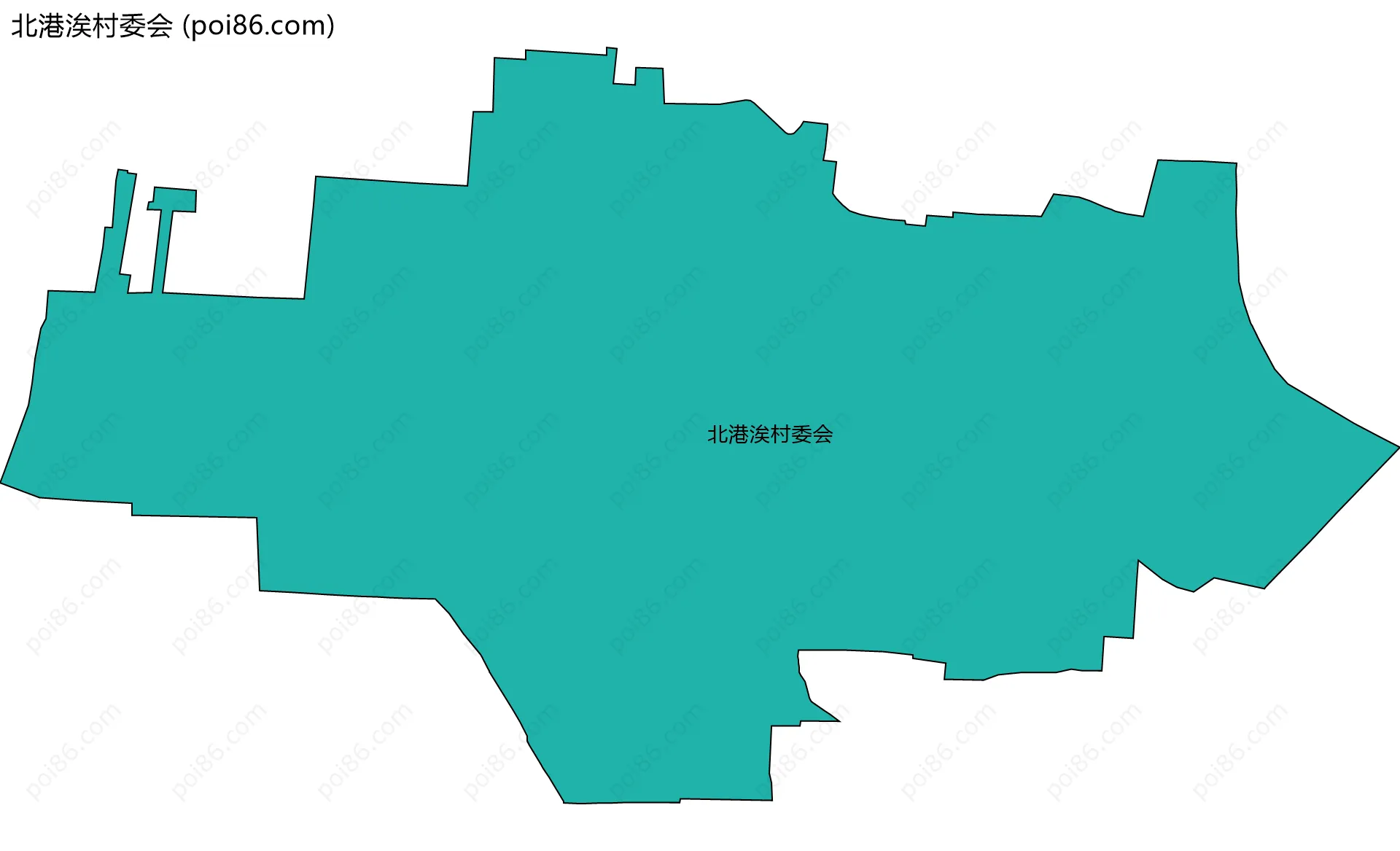 北港涘村委会边界地图