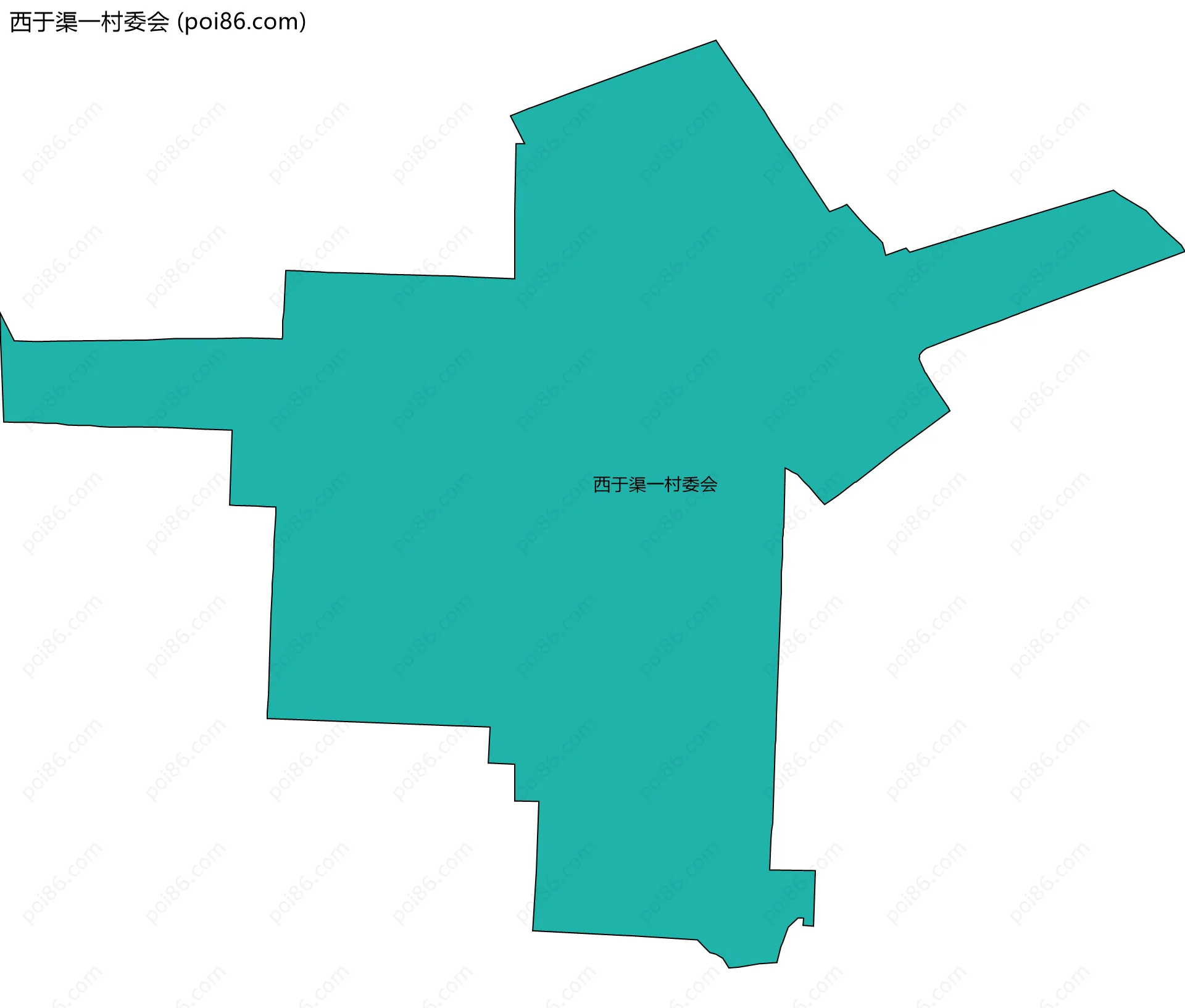 西于渠一村委会边界地图