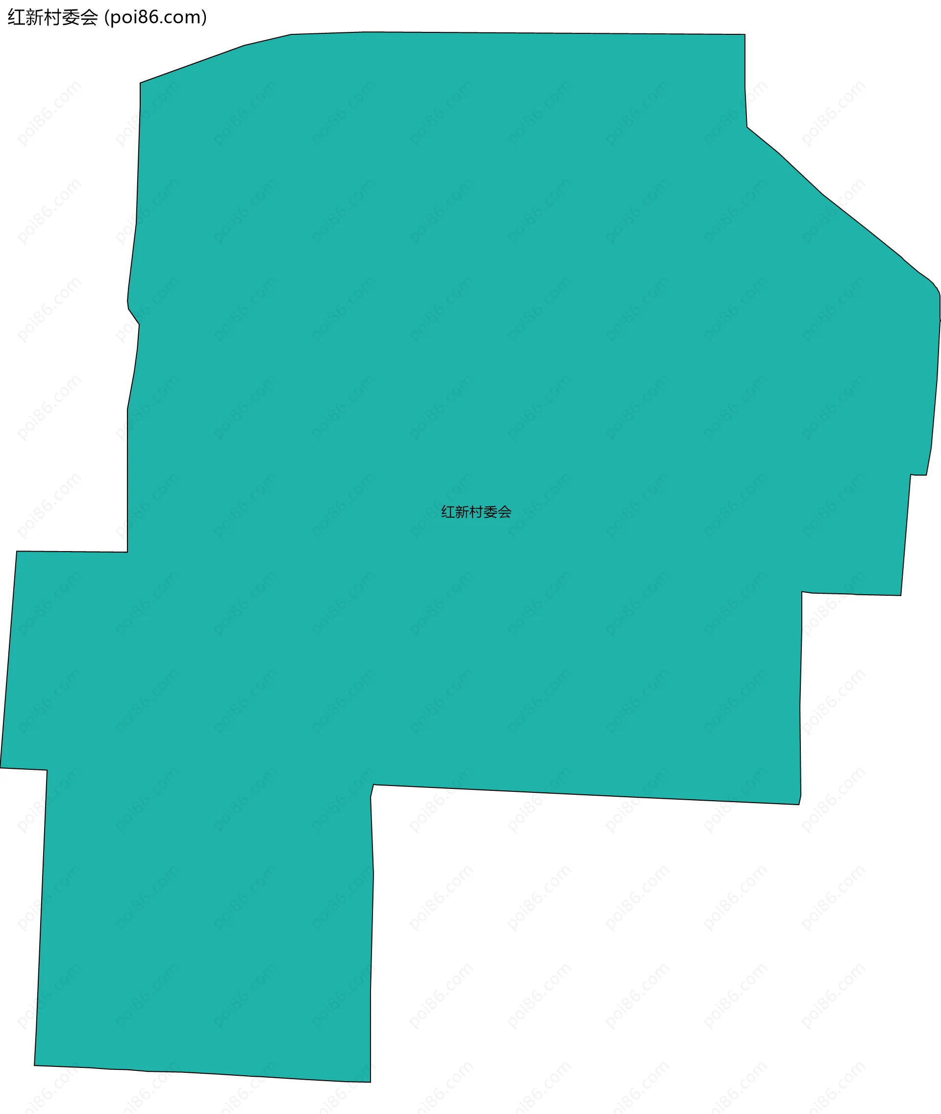 红新村委会边界地图