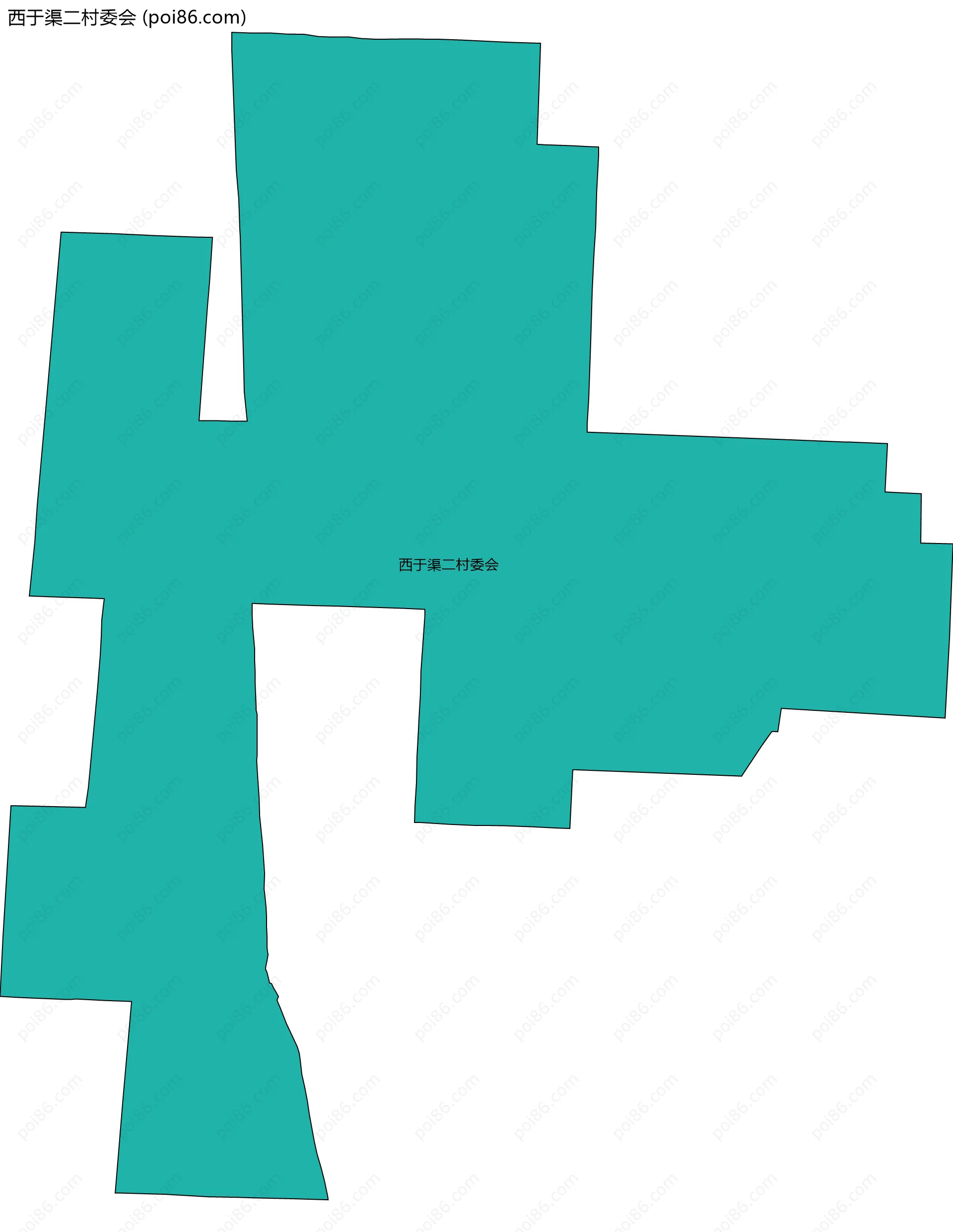 西于渠二村委会边界地图