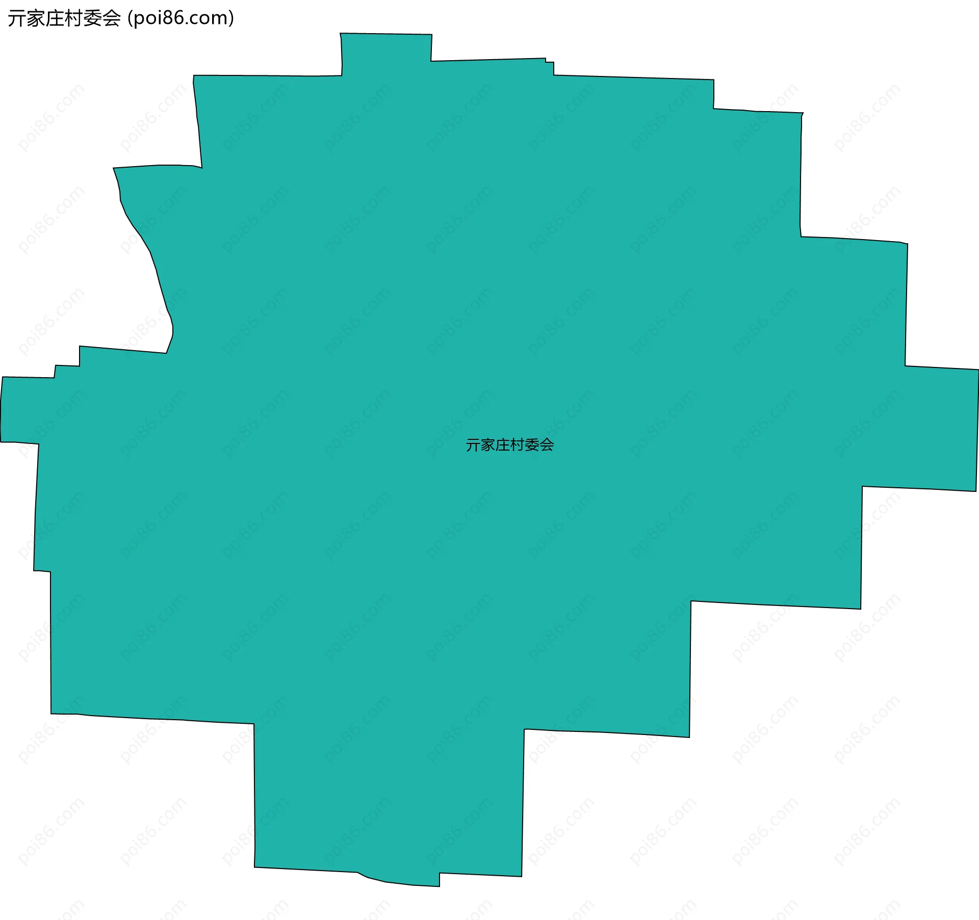 亓家庄村委会边界地图
