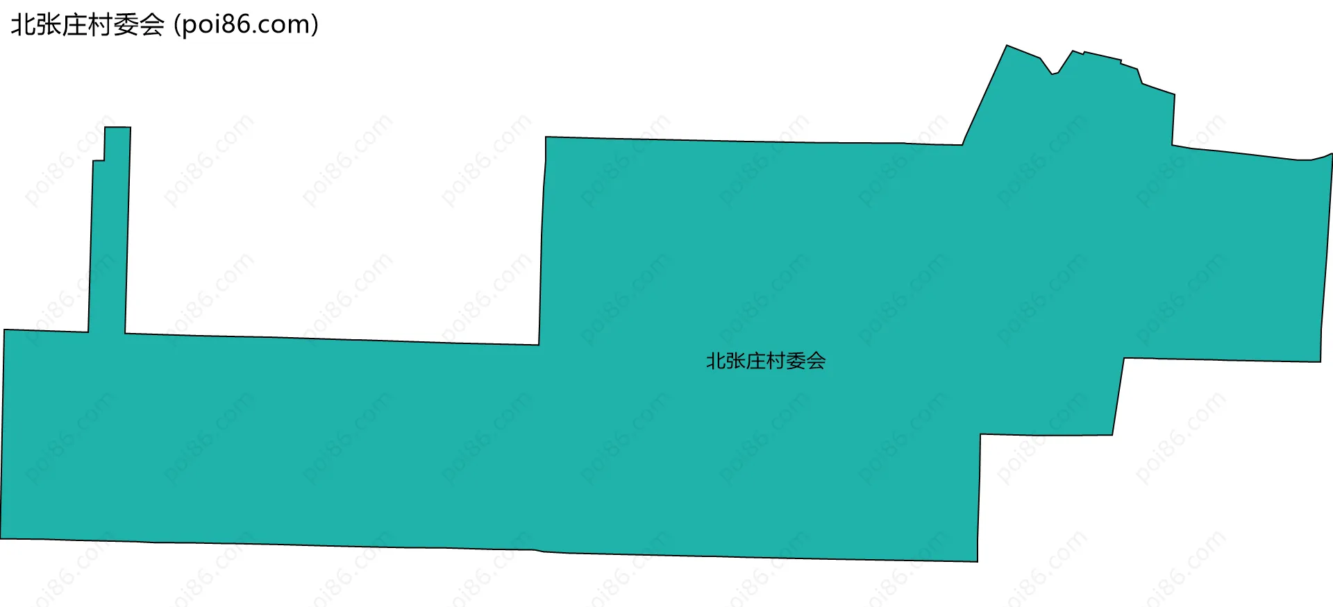 北张庄村委会边界地图