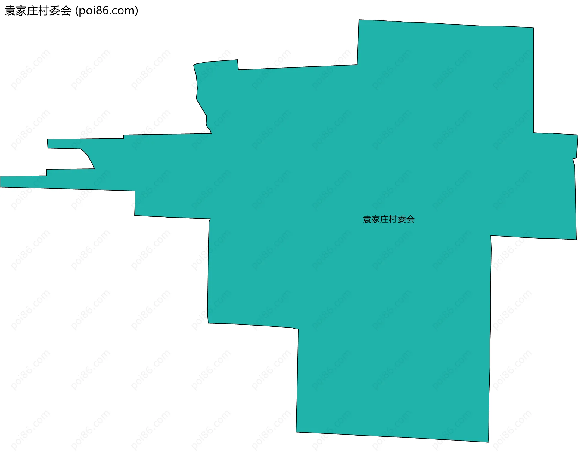 袁家庄村委会边界地图