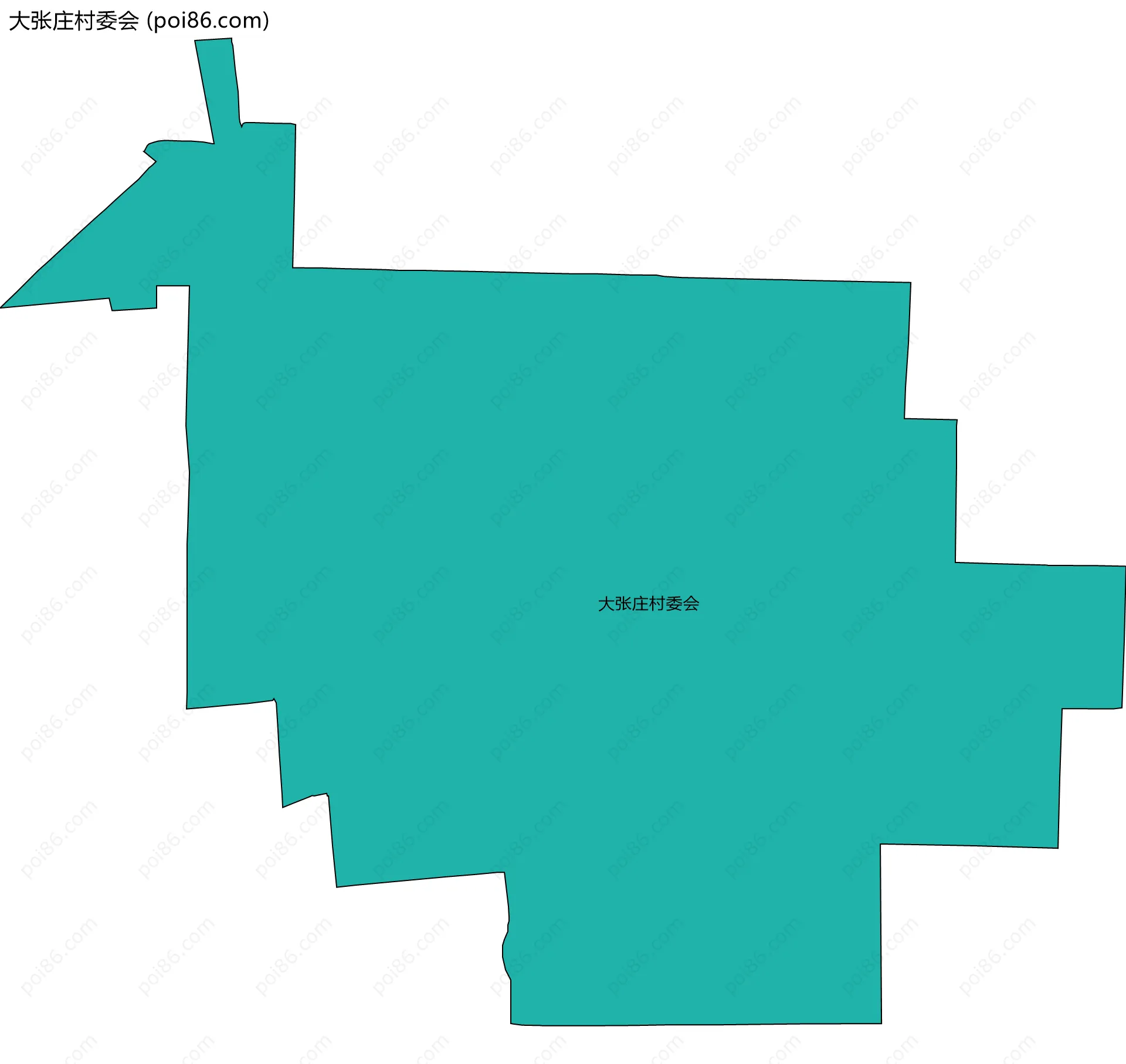 大张庄村委会边界地图