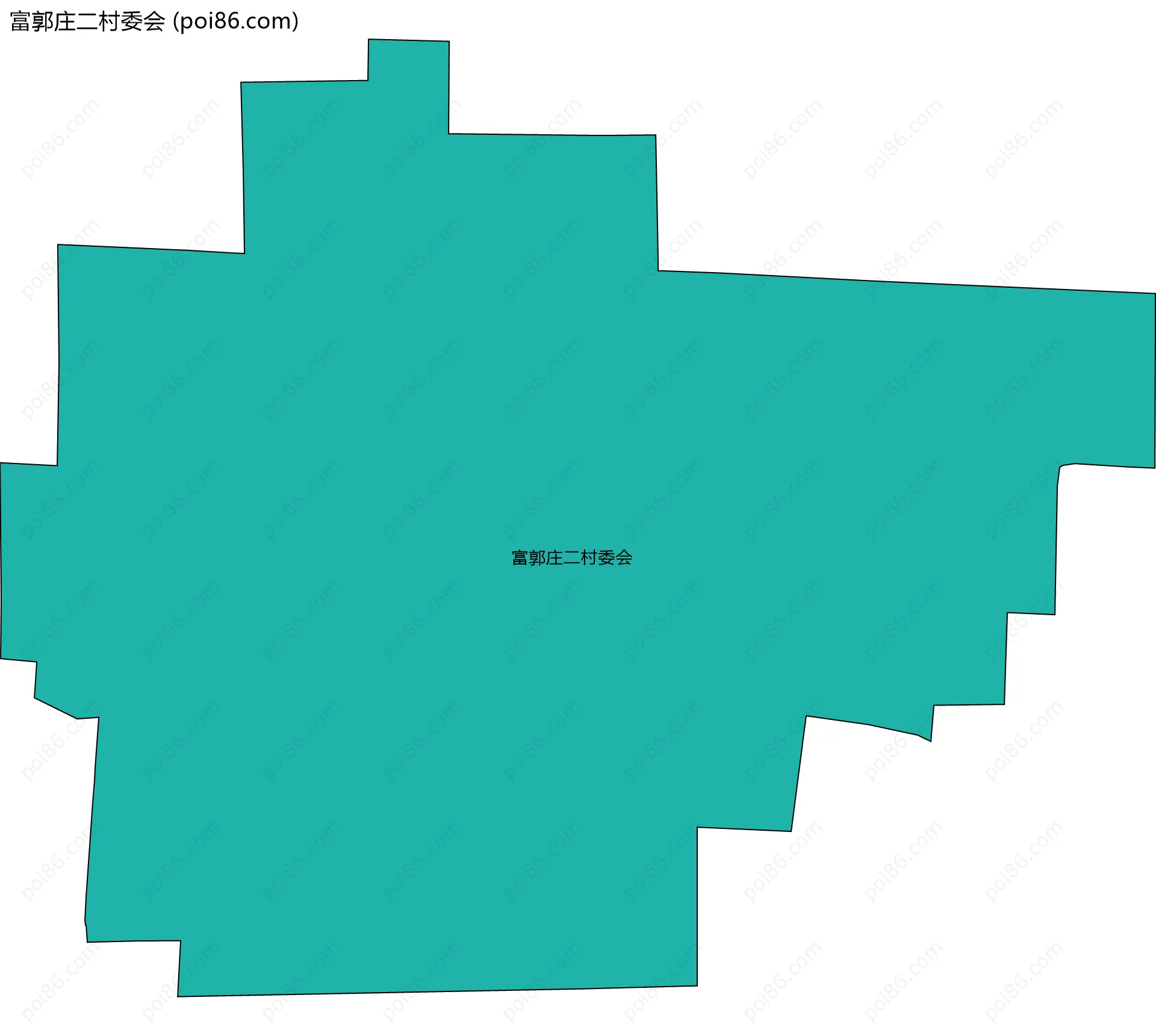 富郭庄二村委会边界地图