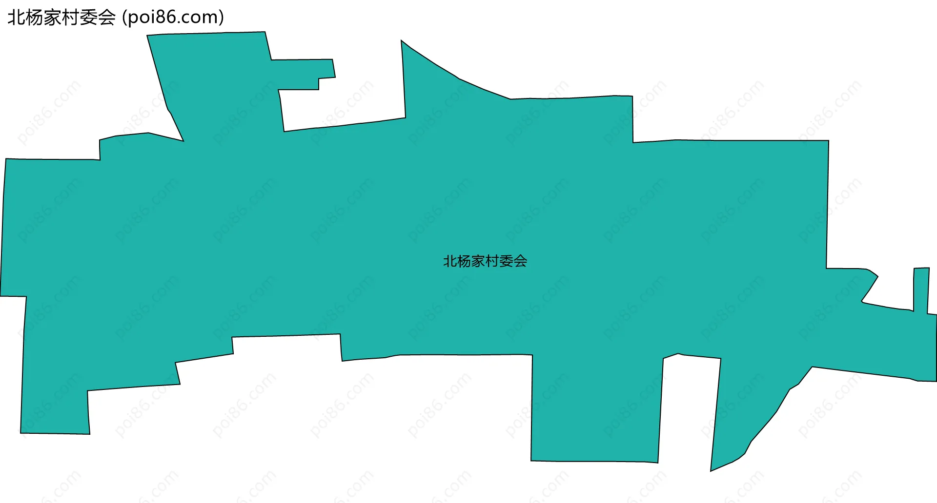 北杨家村委会边界地图