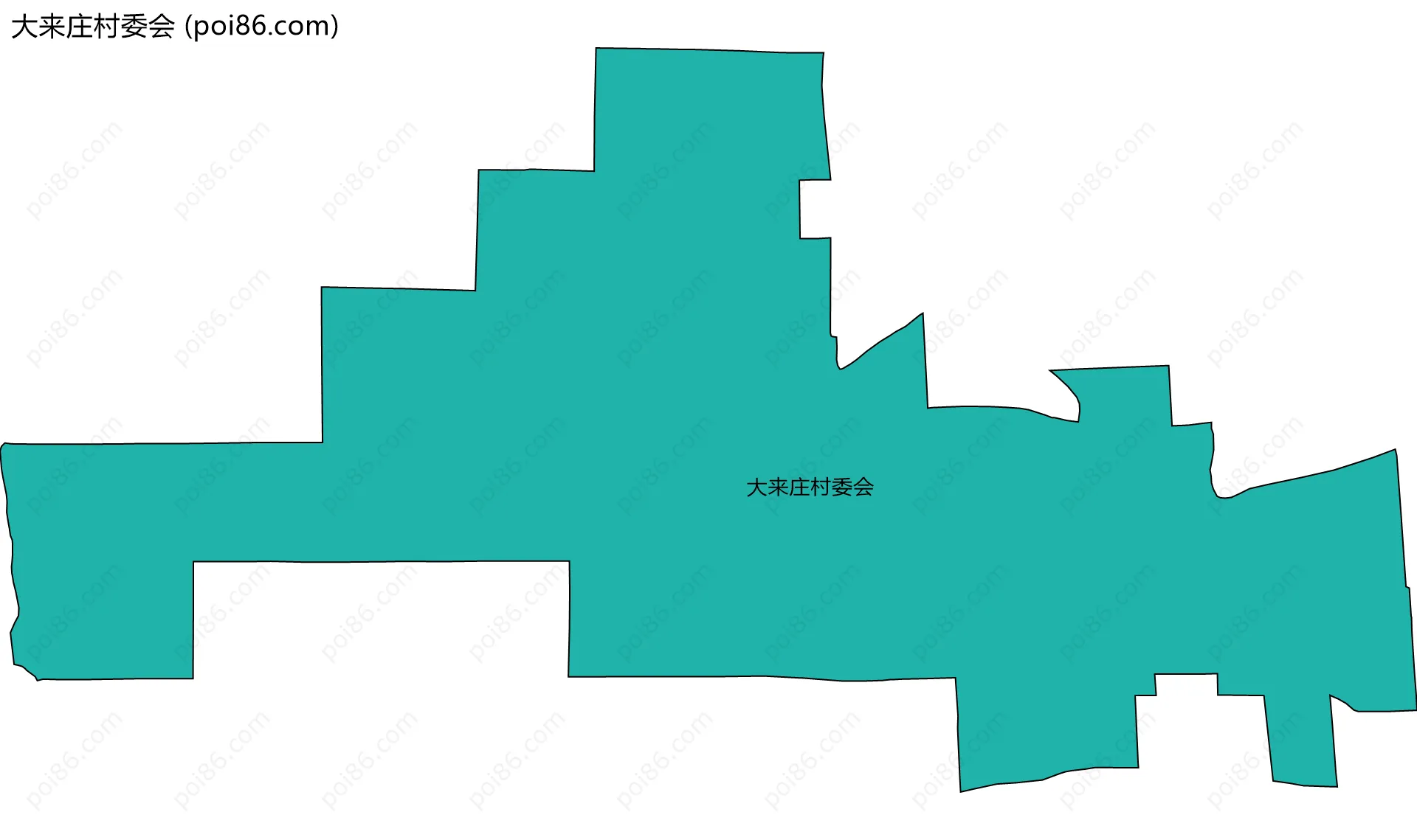 大来庄村委会边界地图