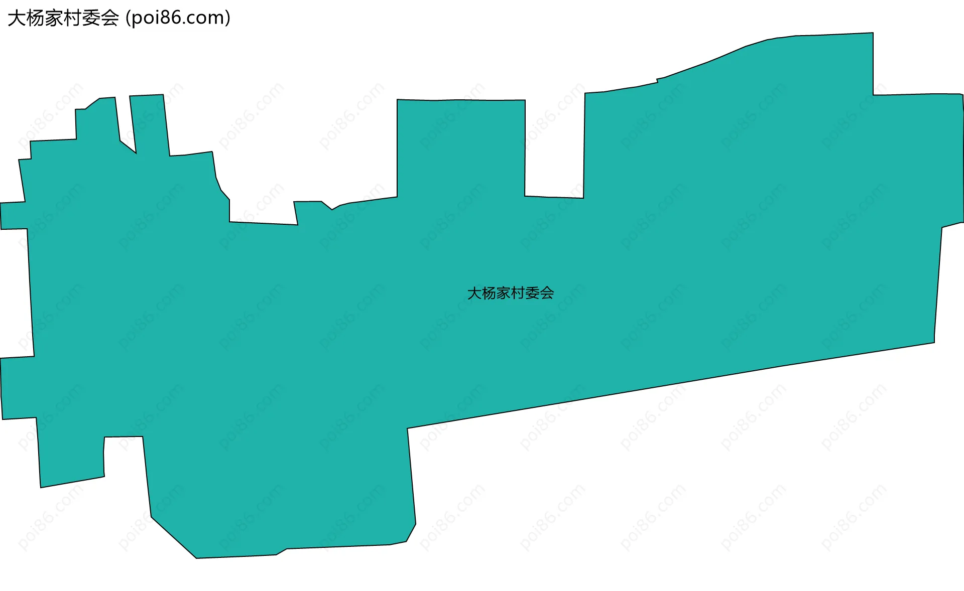 大杨家村委会边界地图
