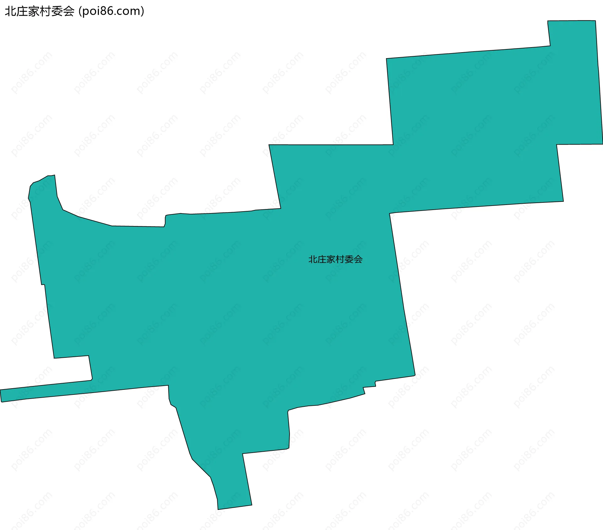 北庄家村委会边界地图