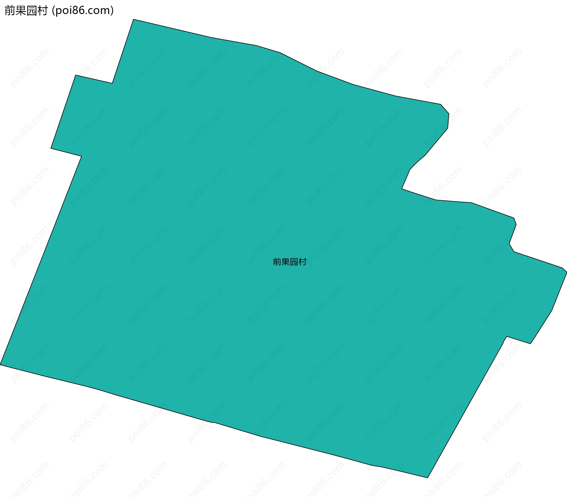 前果园村边界地图