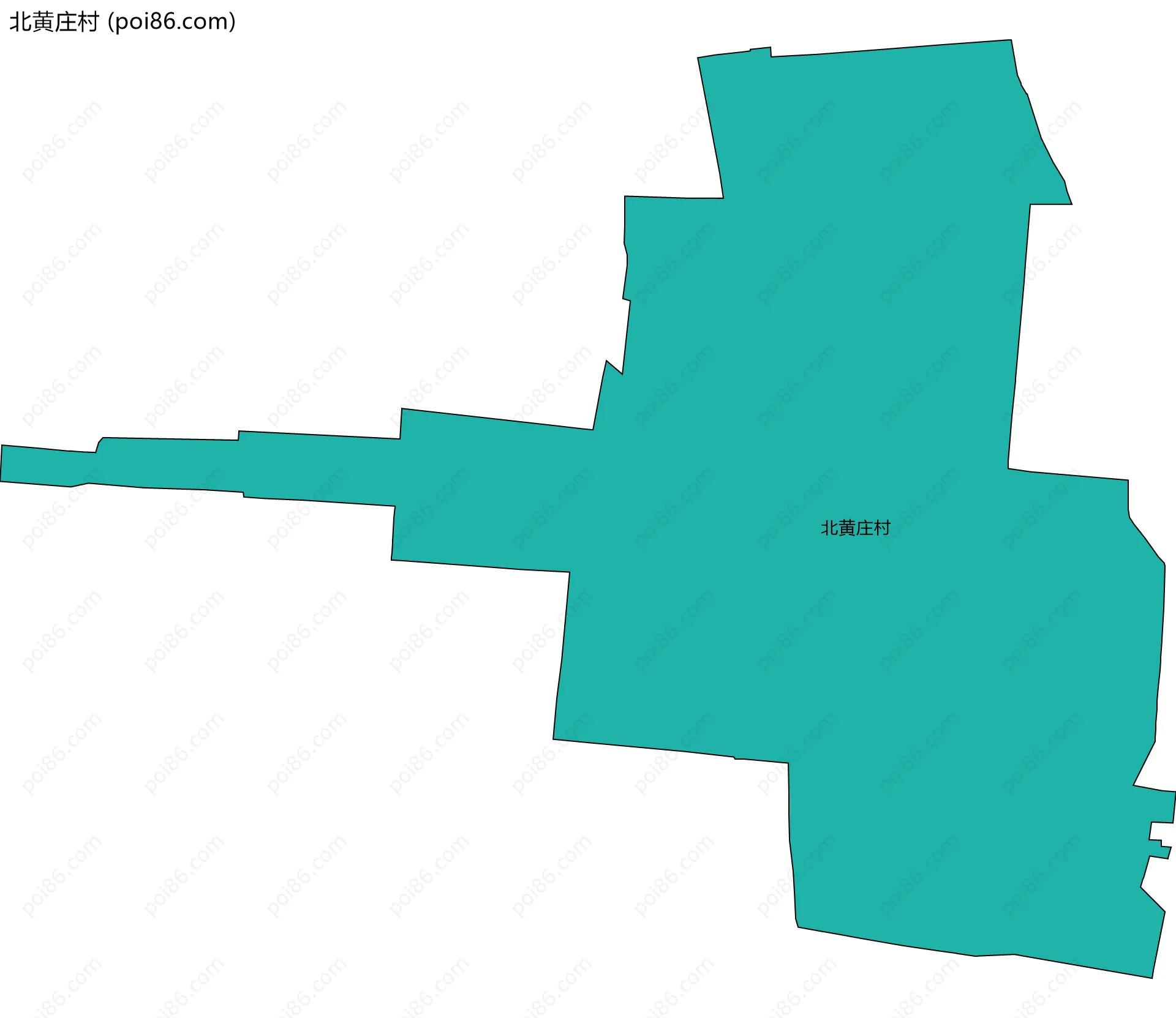北黄庄村边界地图