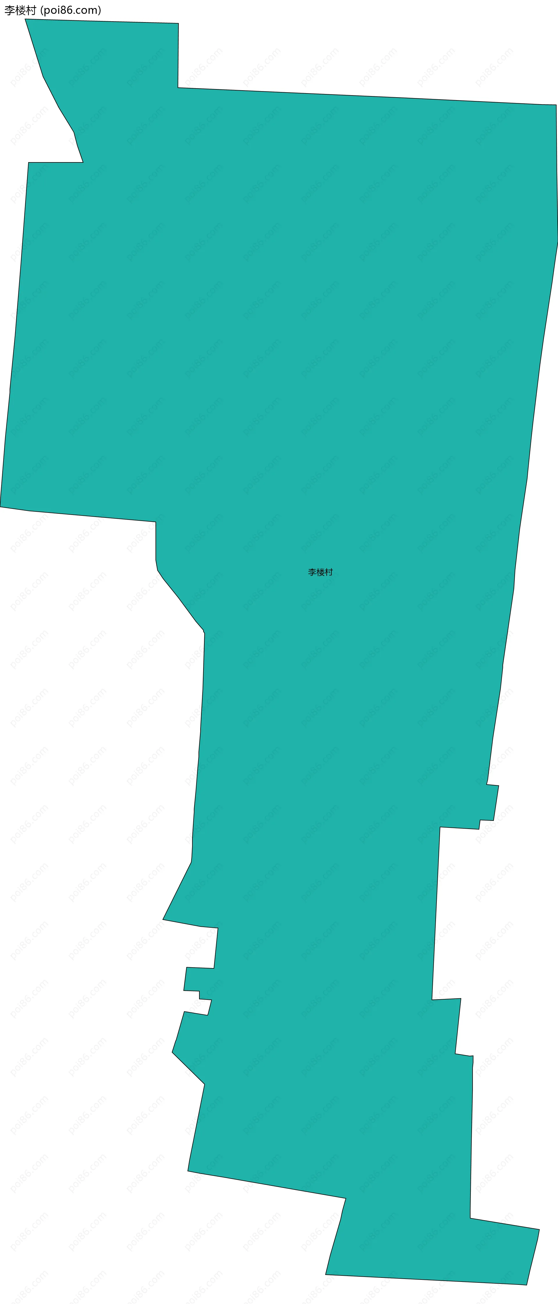 李楼村边界地图