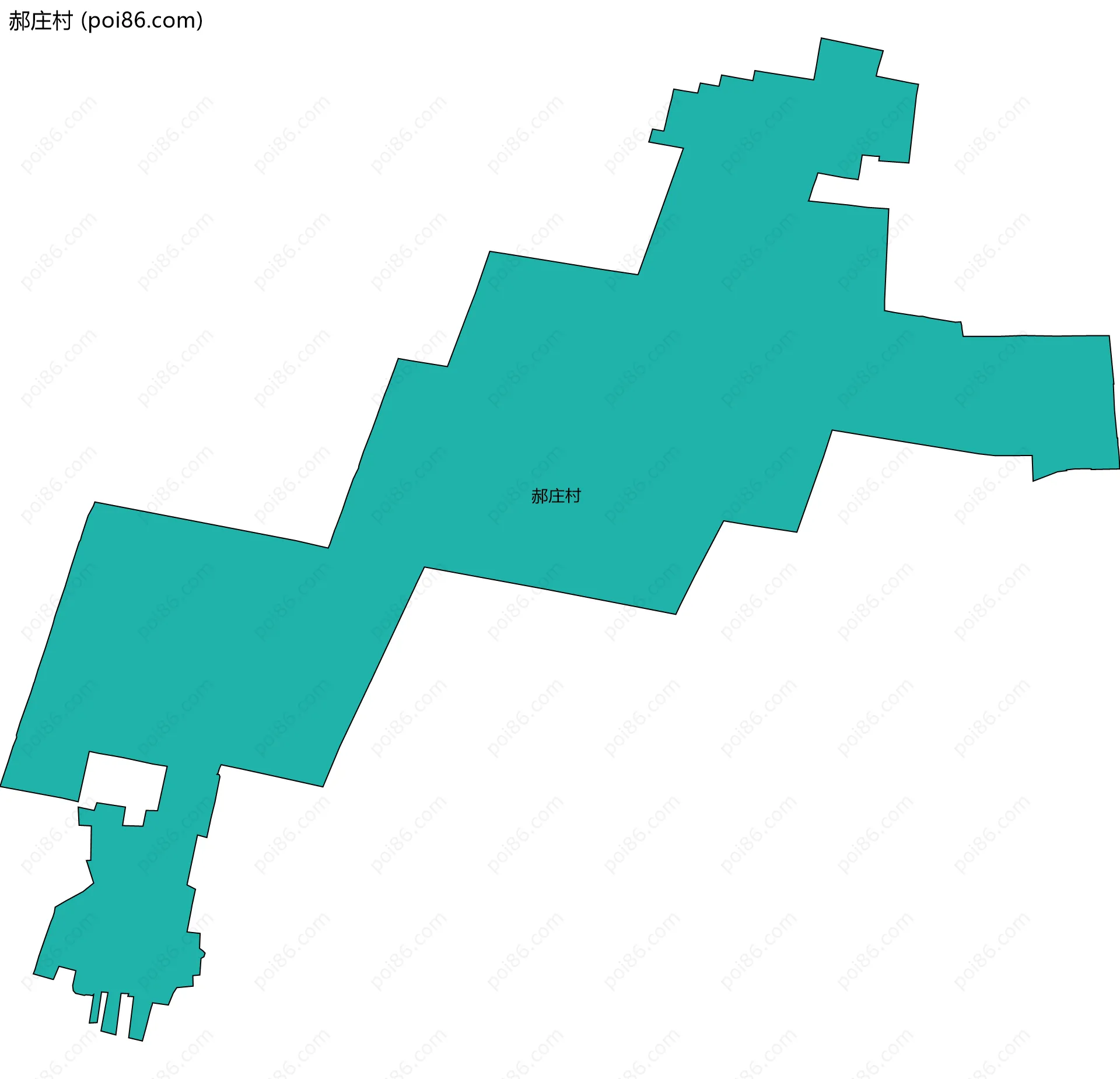 郝庄村边界地图
