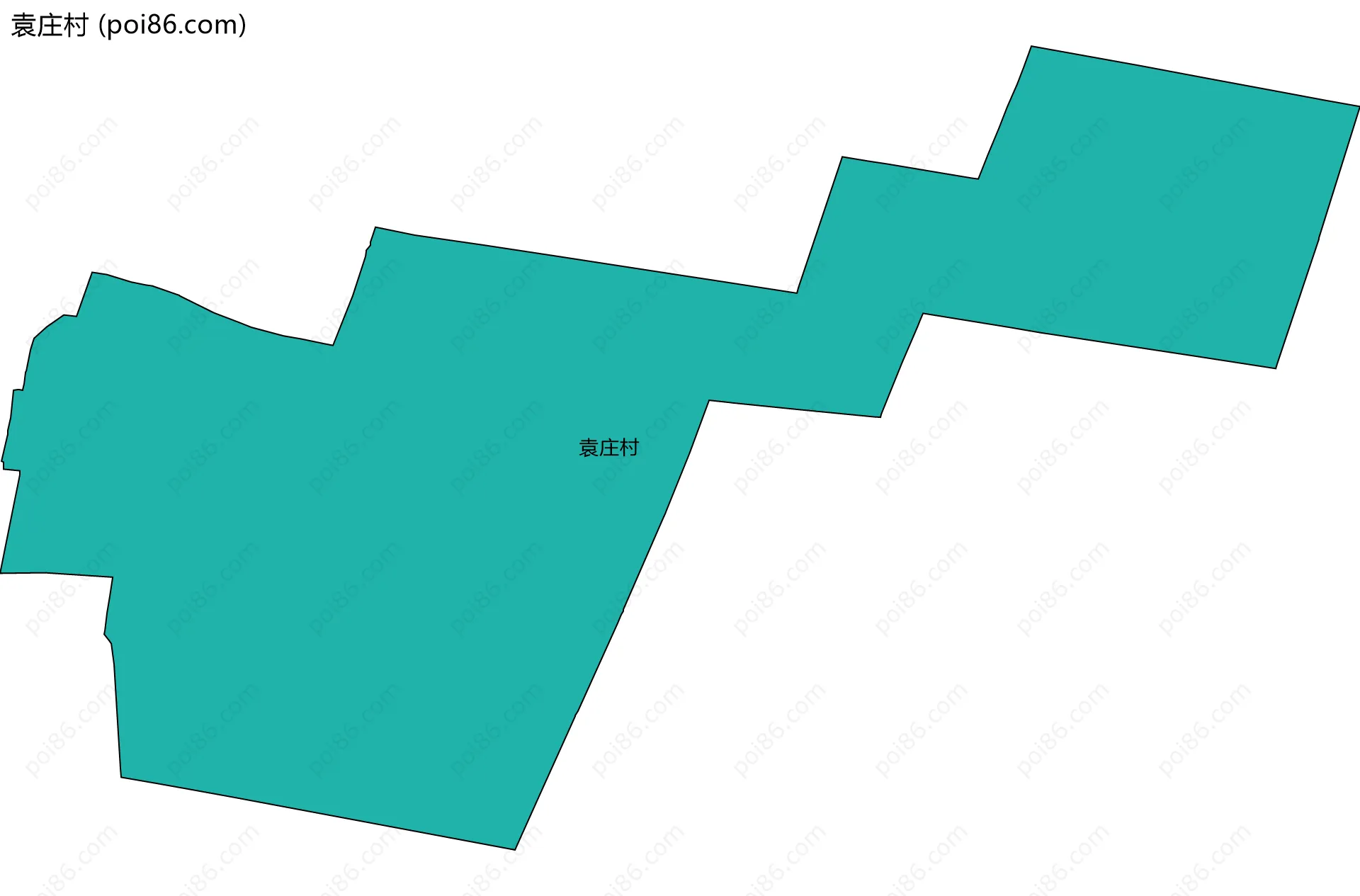 袁庄村边界地图
