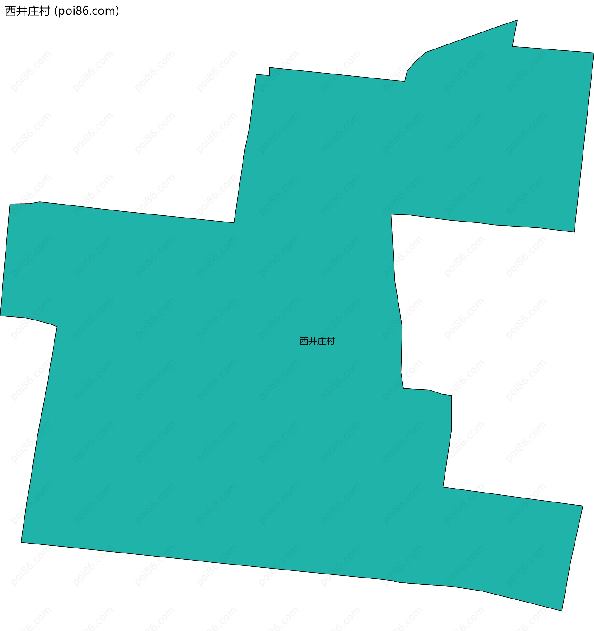 西井庄村边界地图