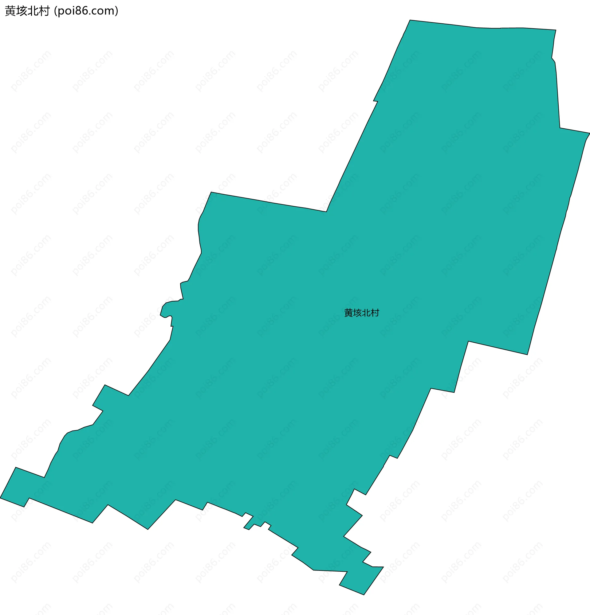 黄垓北村边界地图