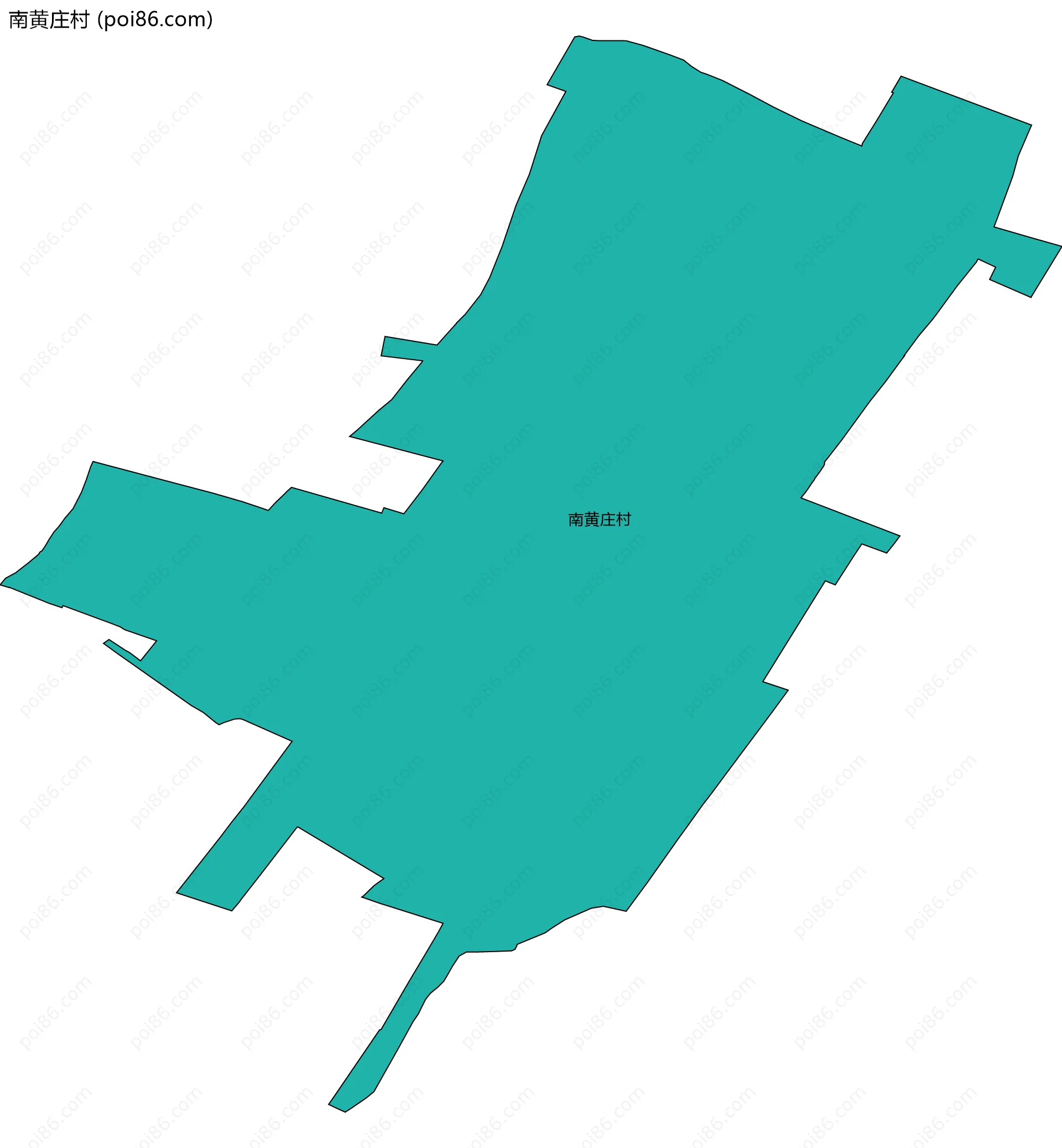 南黄庄村边界地图