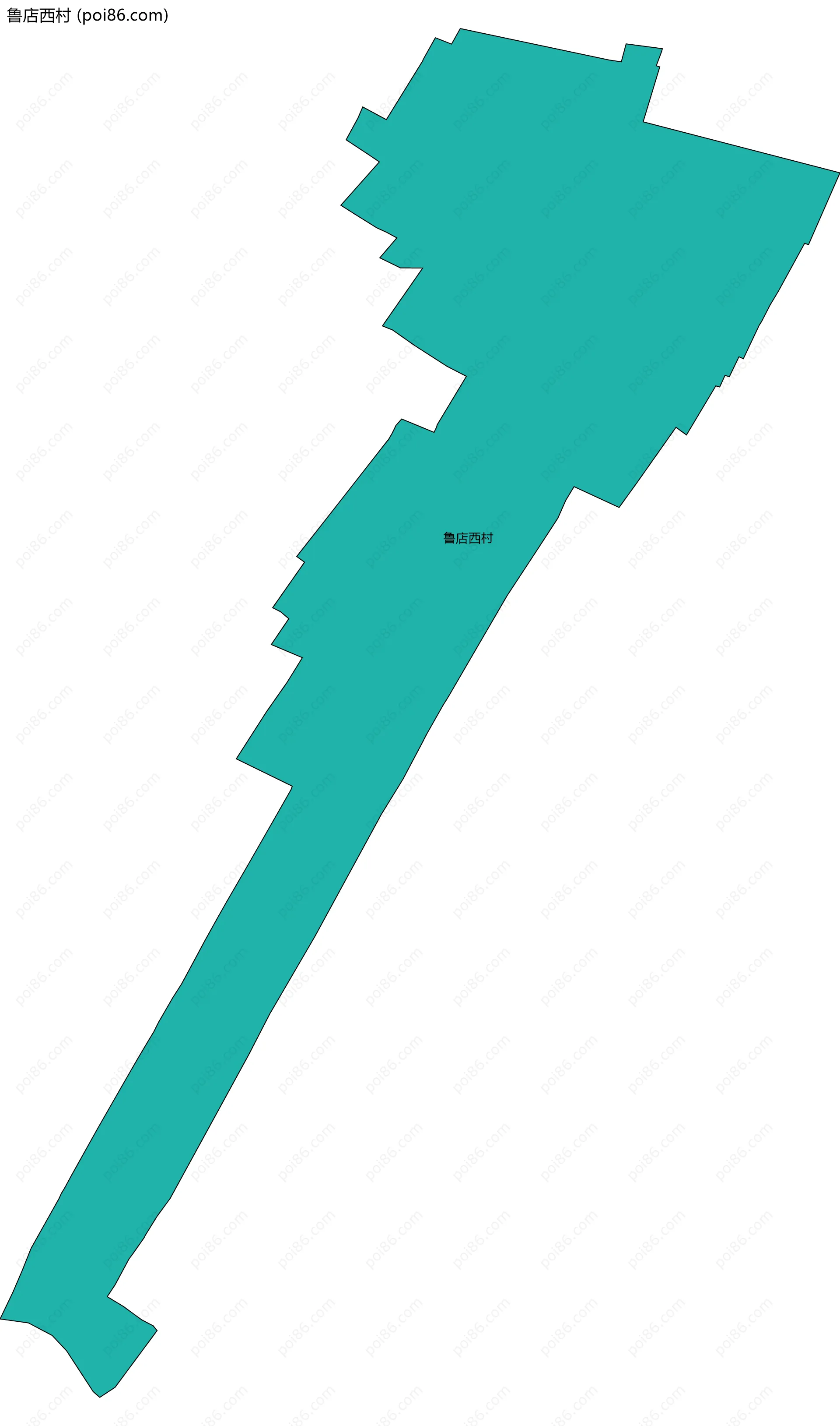 鲁店西村边界地图