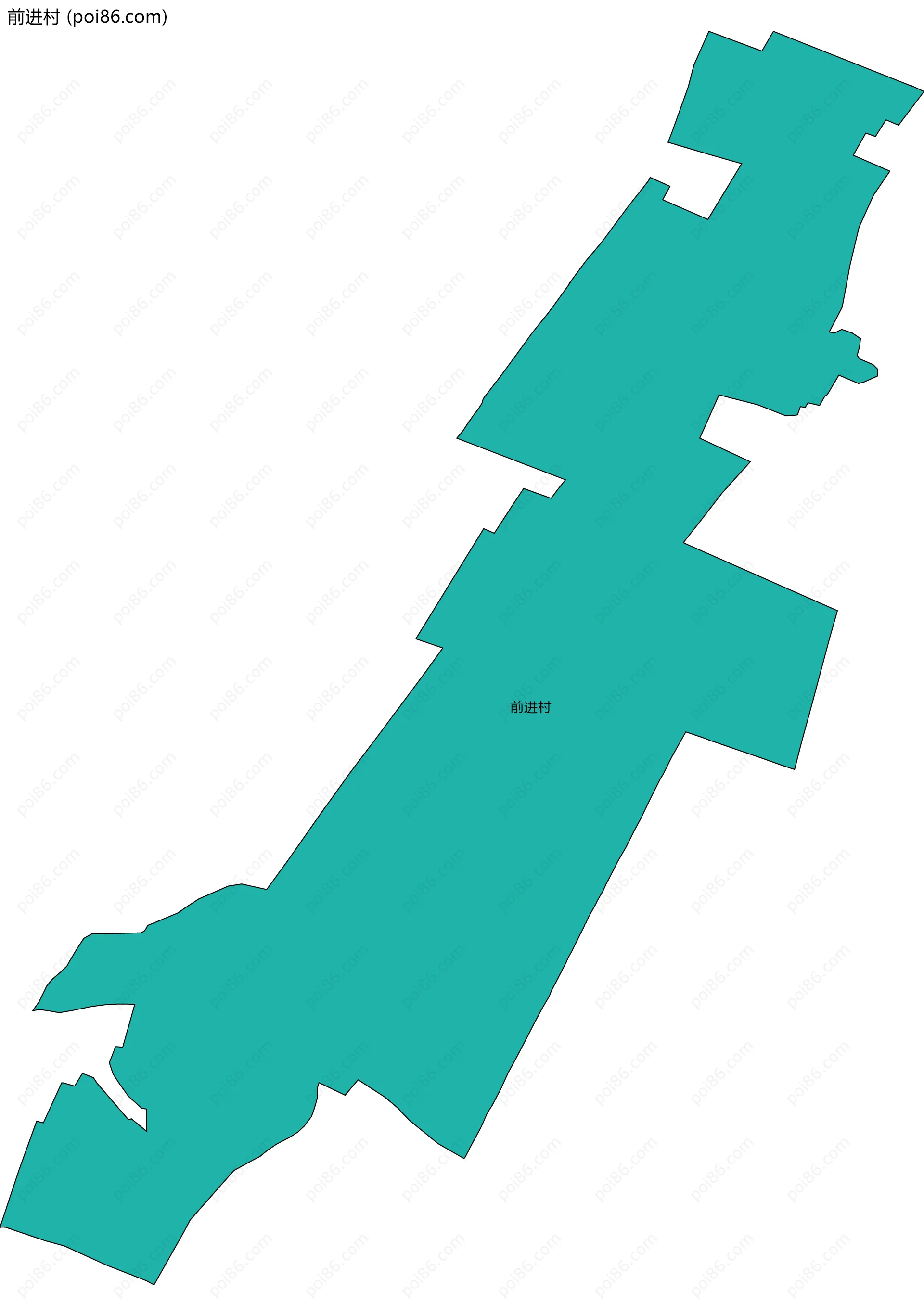 前进村边界地图