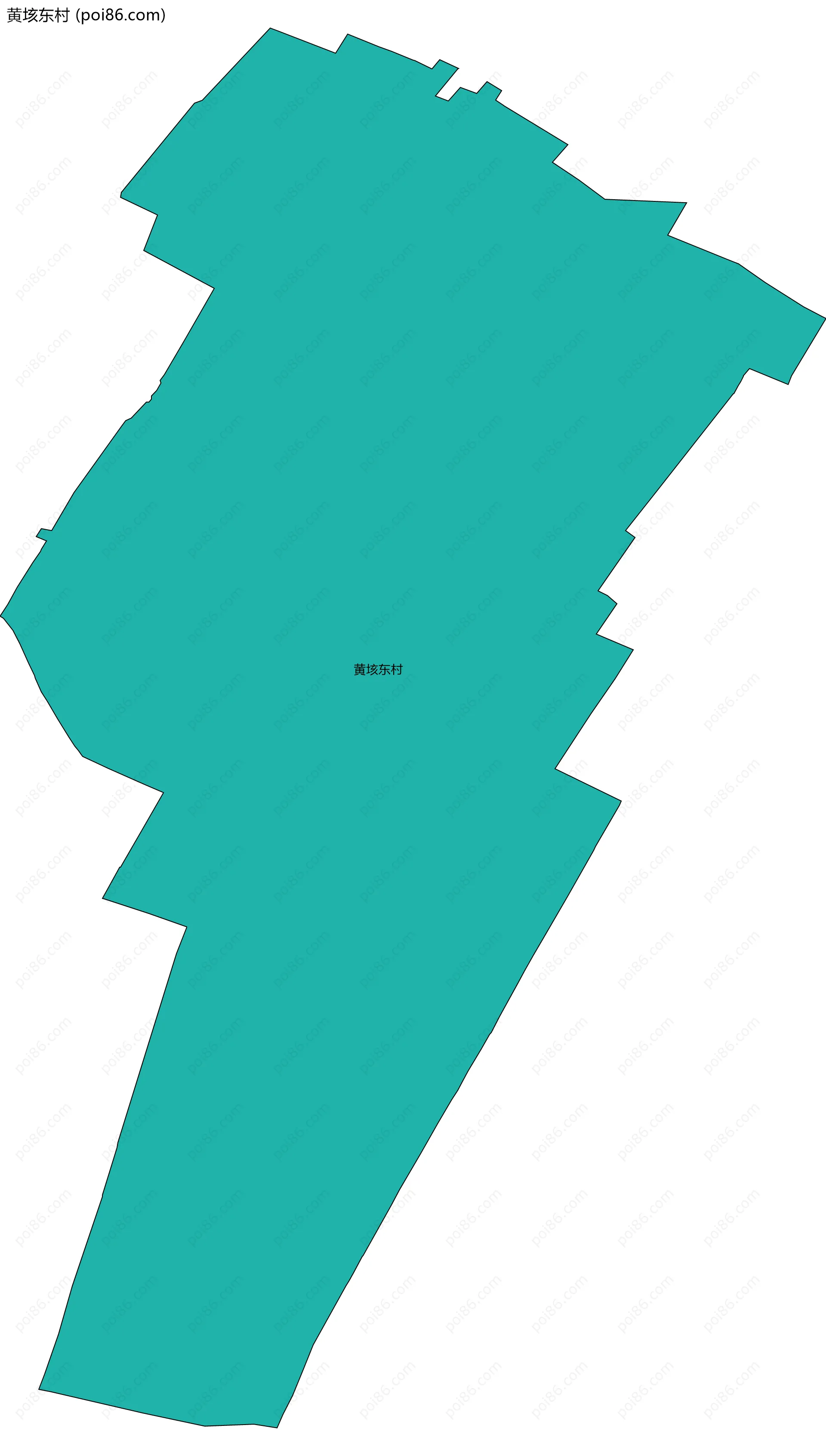 黄垓东村边界地图