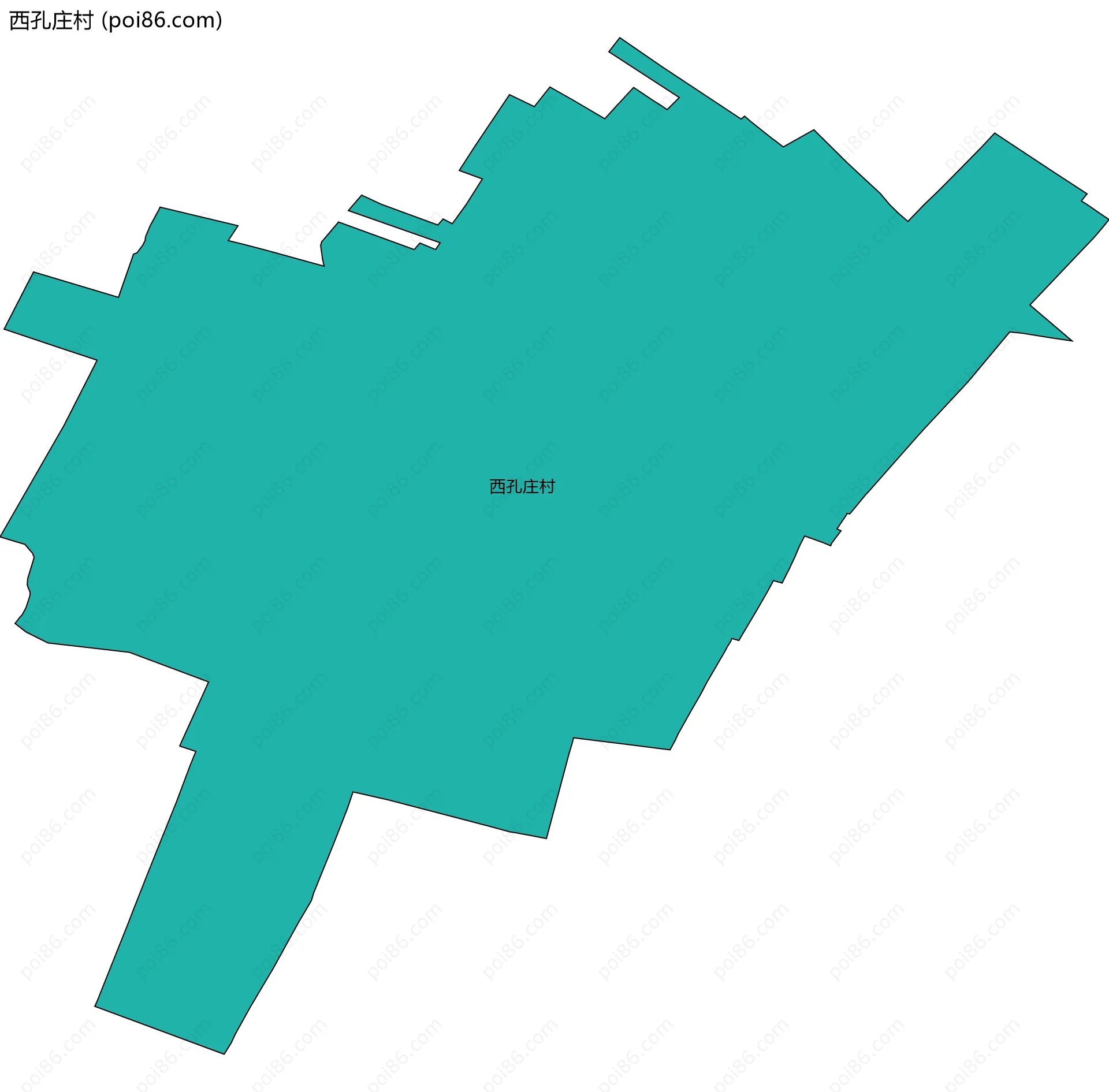 西孔庄村边界地图