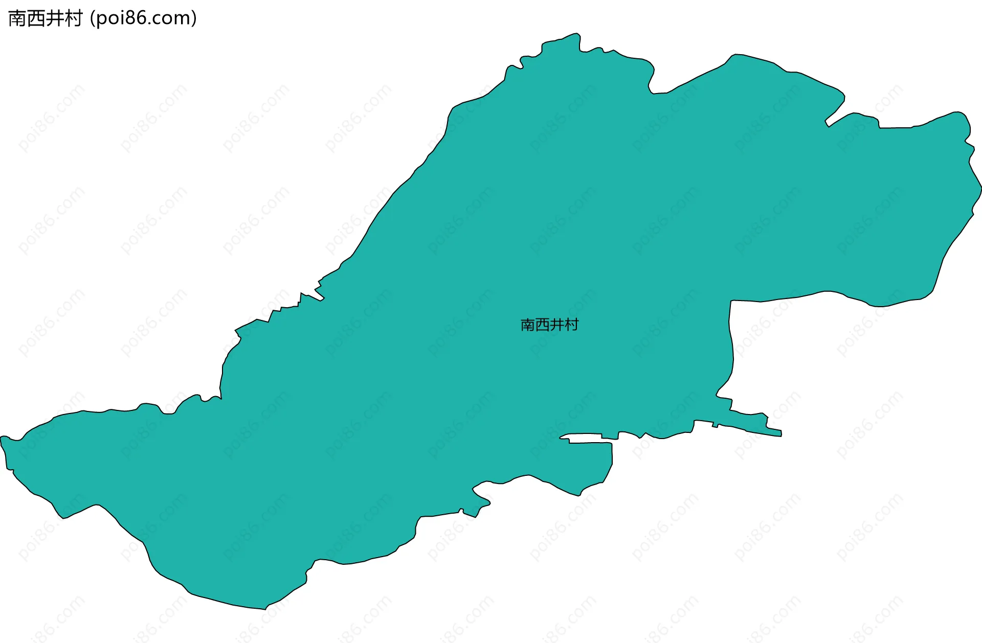 南西井村边界地图