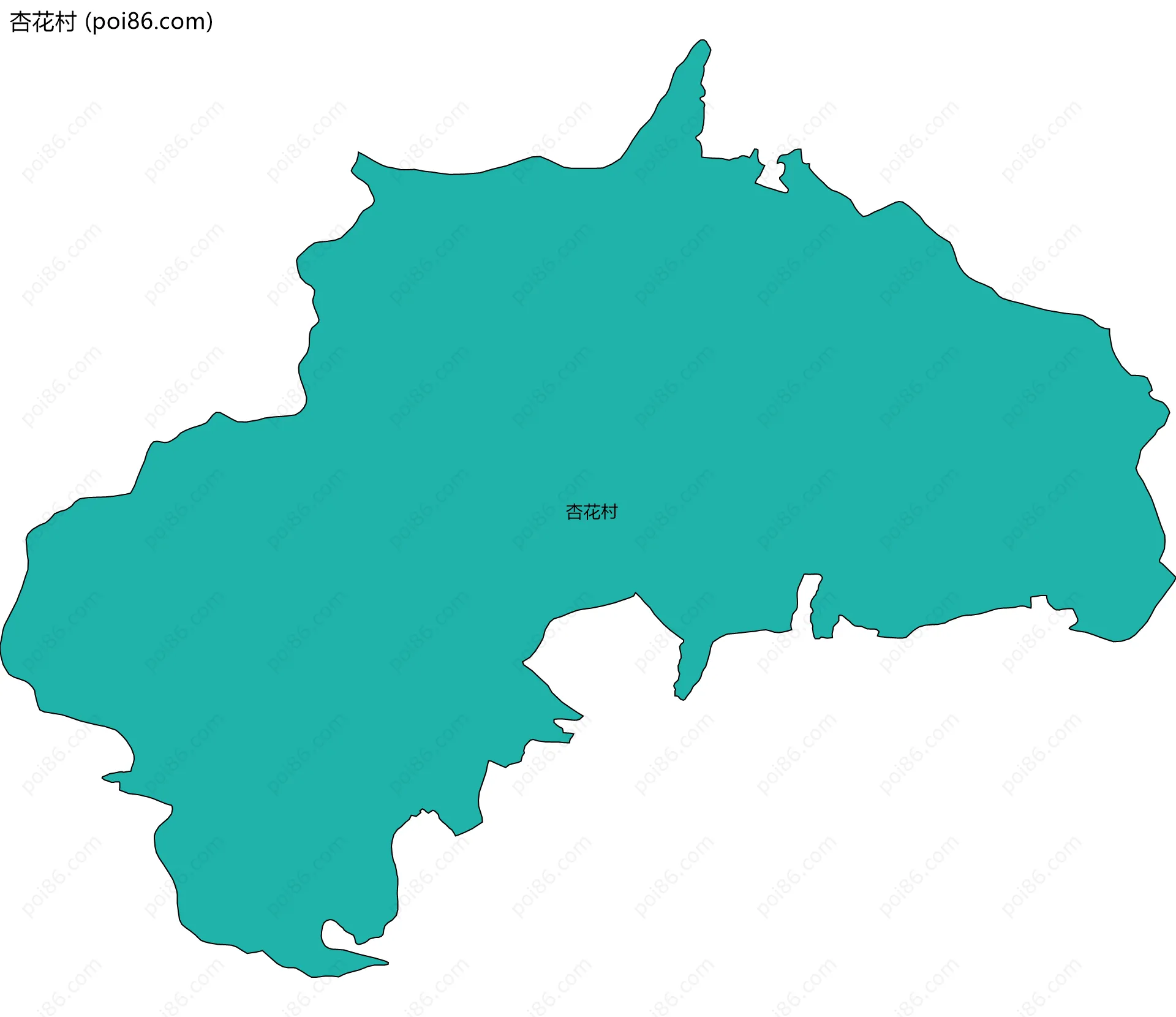 杏花村边界地图